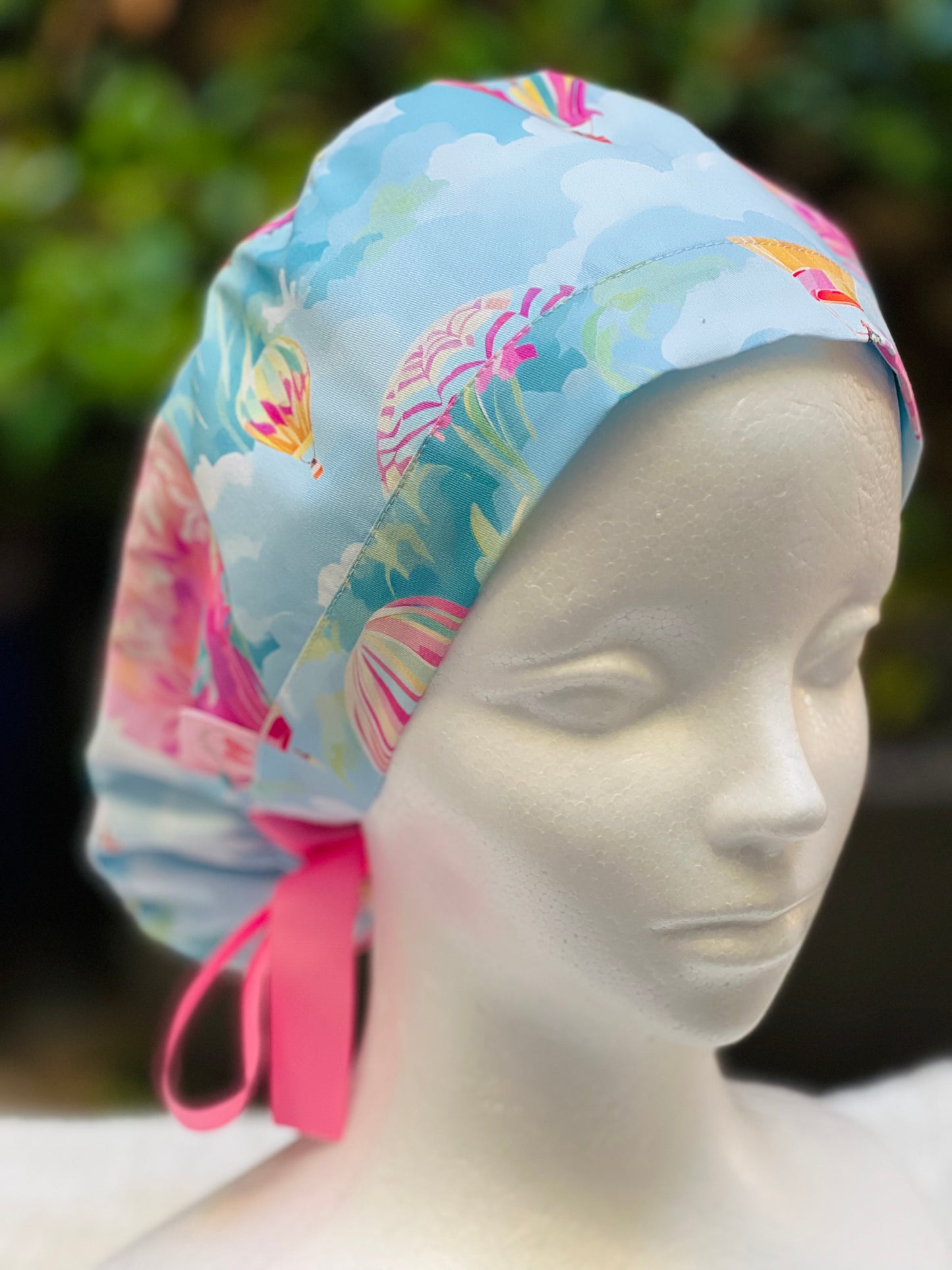 Preppy Hot air balloonPonytail Scrub Cap