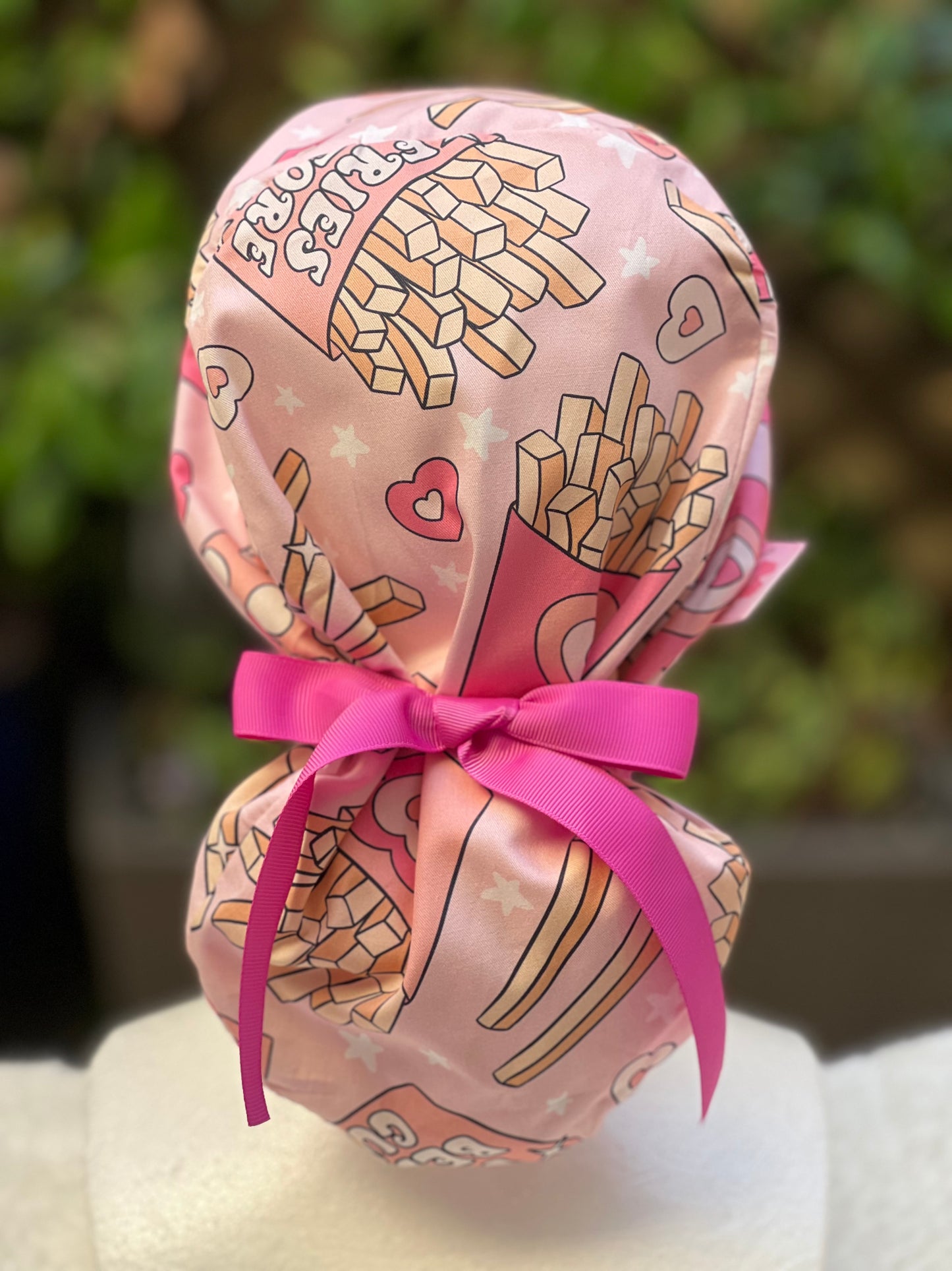 Fries before Guys Ponytail Scrub Cap