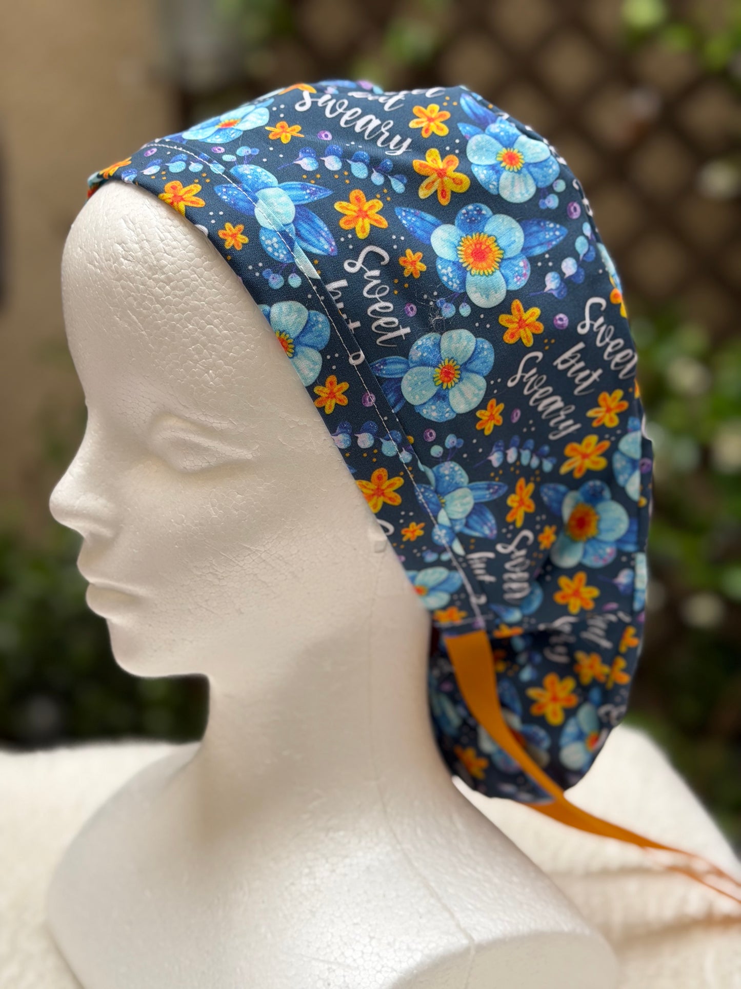 Sweet but Sweary Ponytail Scrub Cap