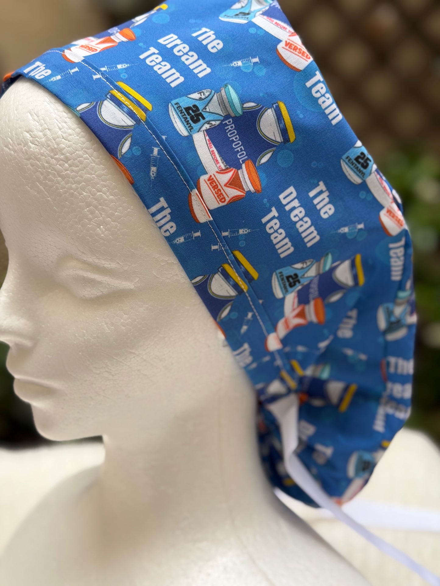 The Dream Team Anesthesia Ponytail Scrub Cap