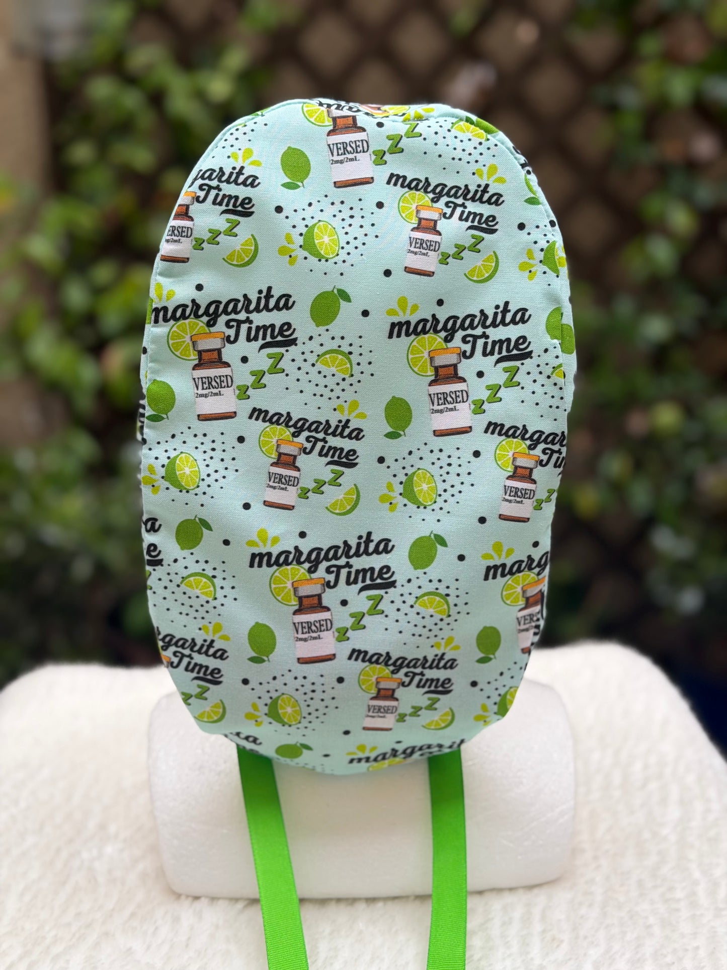 Margarita Time Anesthesia Valentine Ponytail Scrub Cap