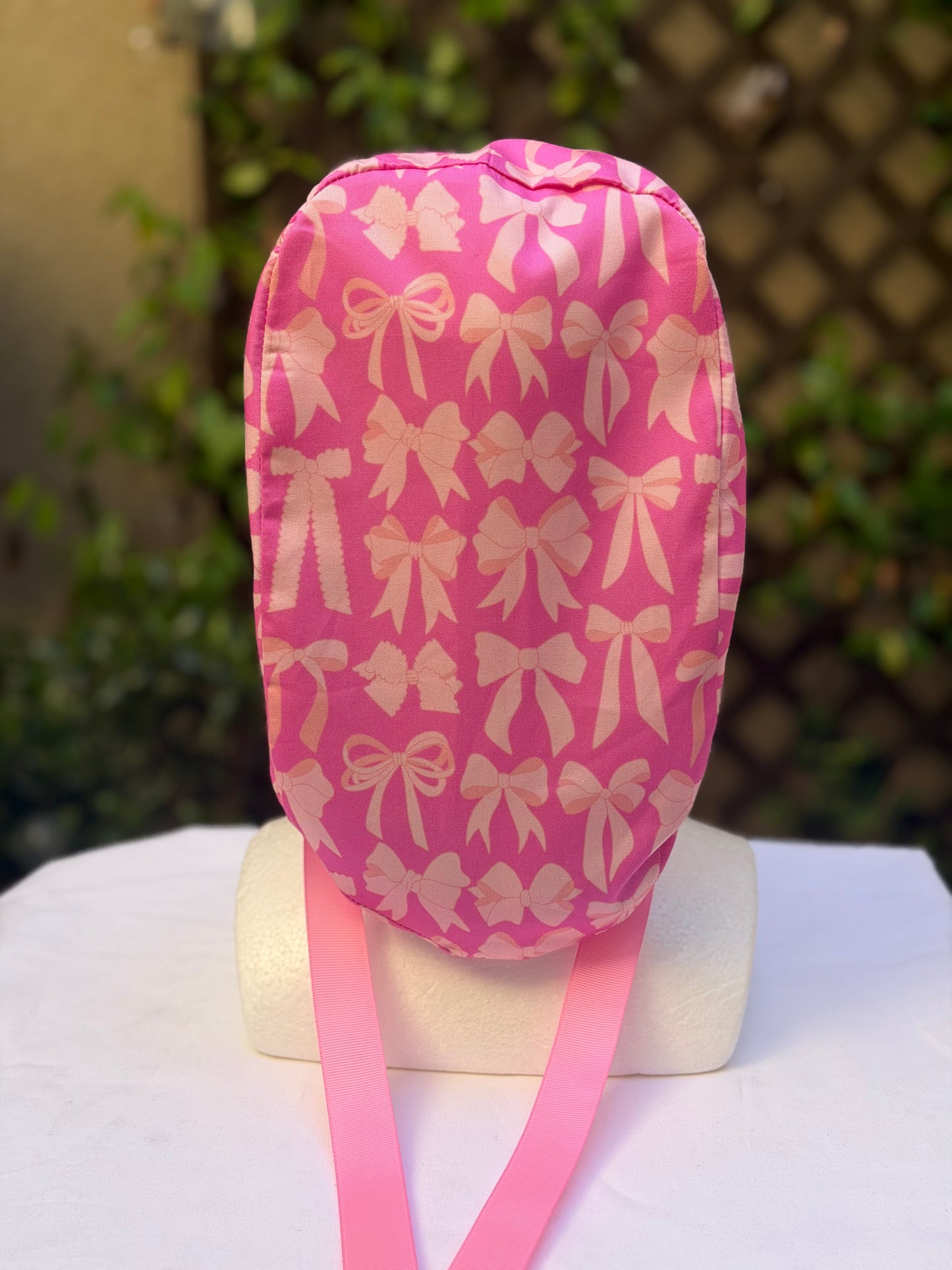 Hot pink  Ponytail Scrub Cap