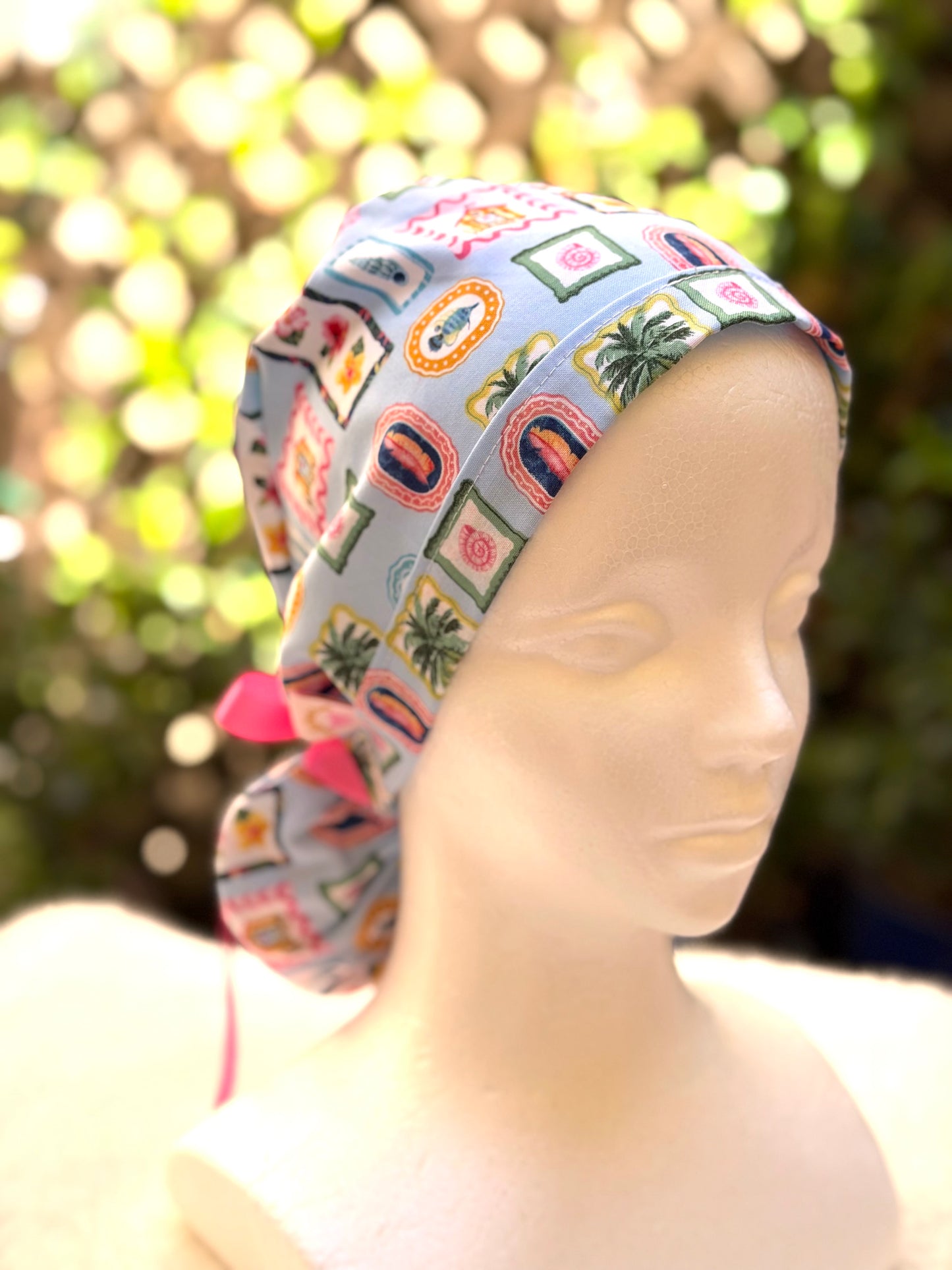Summer Ponytail Scrub Cap