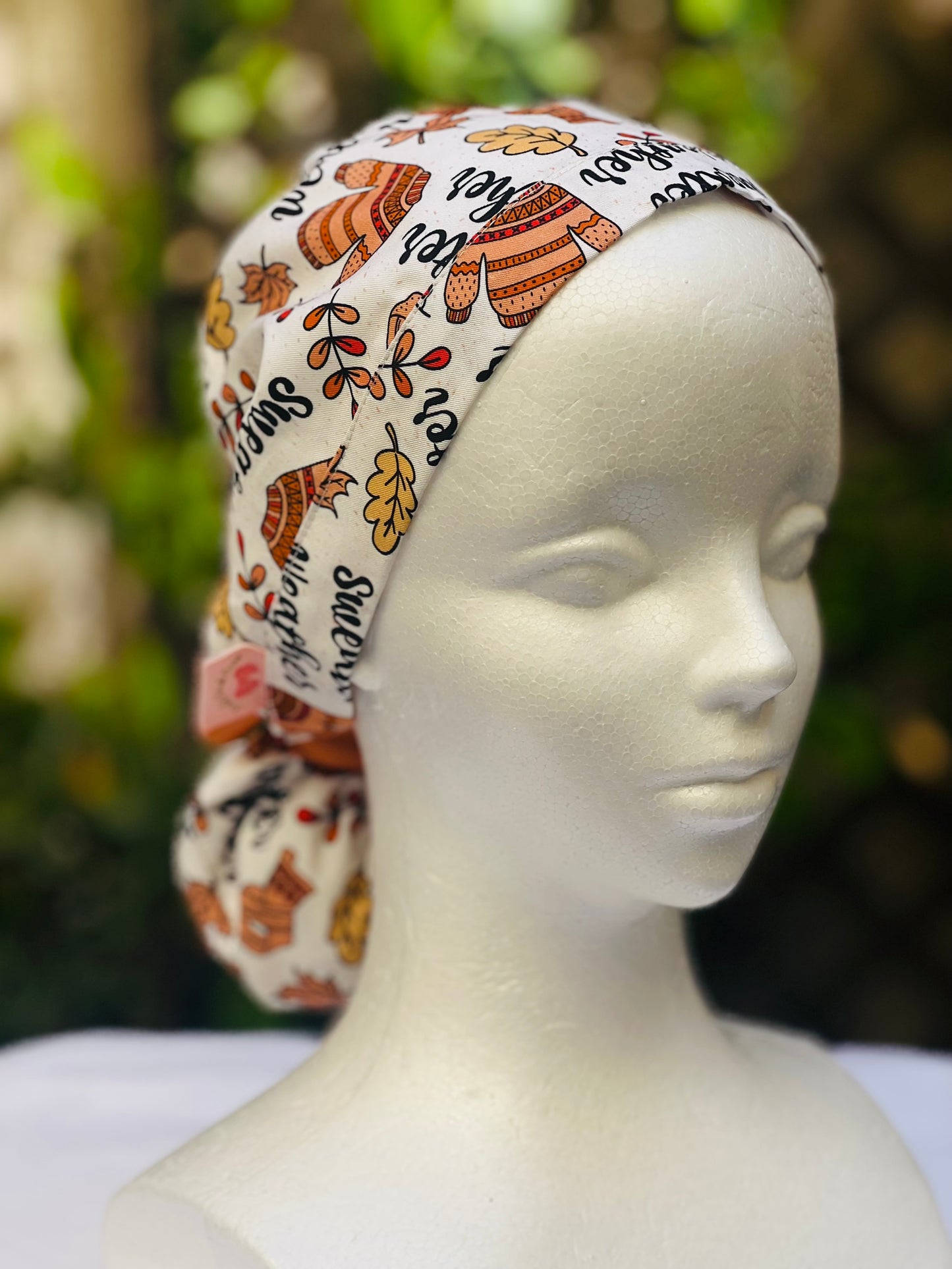 Sweater Weather Ponytail Scrub Cap