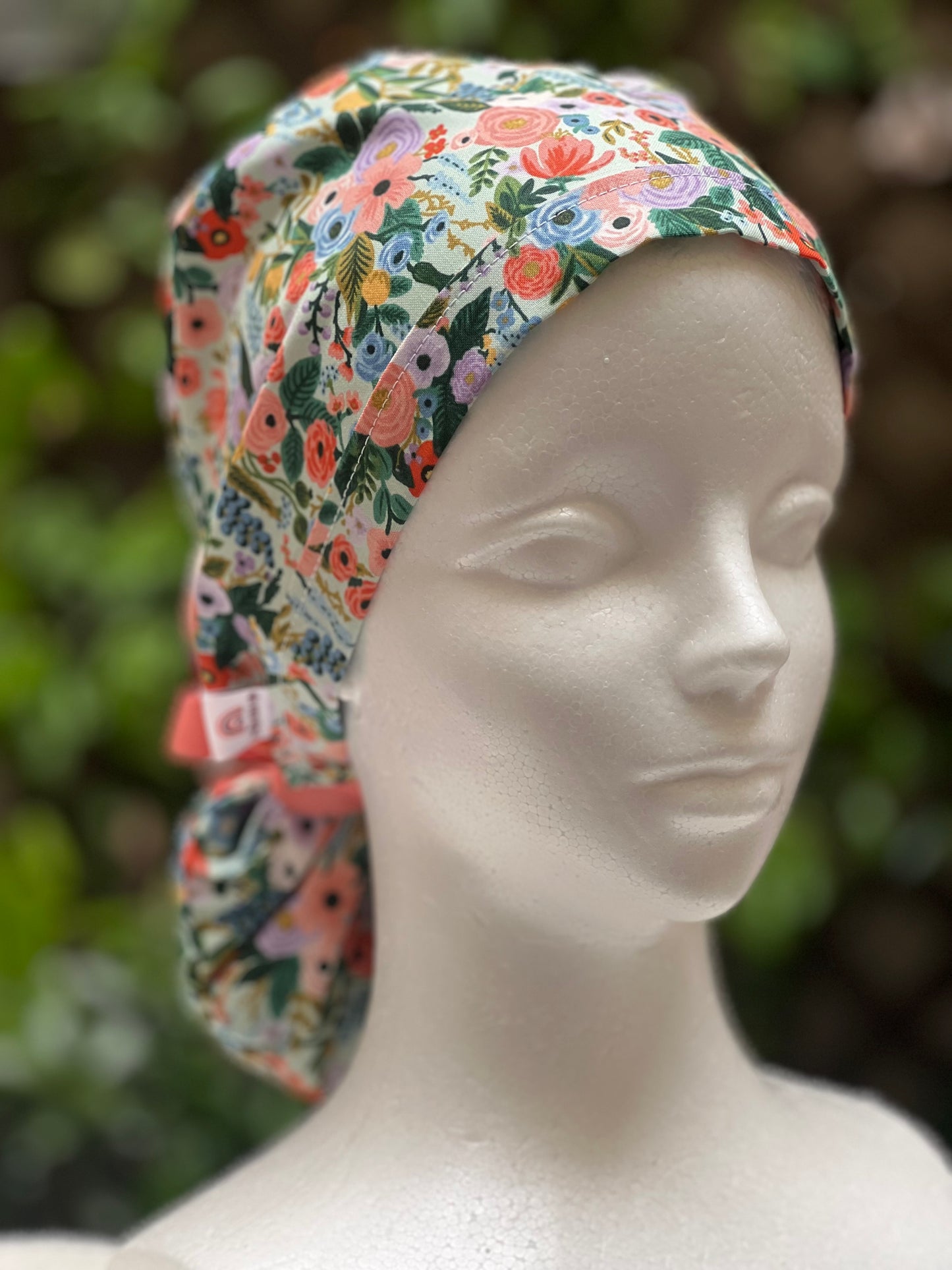 Morgan ponytail scrub cap, mint mini