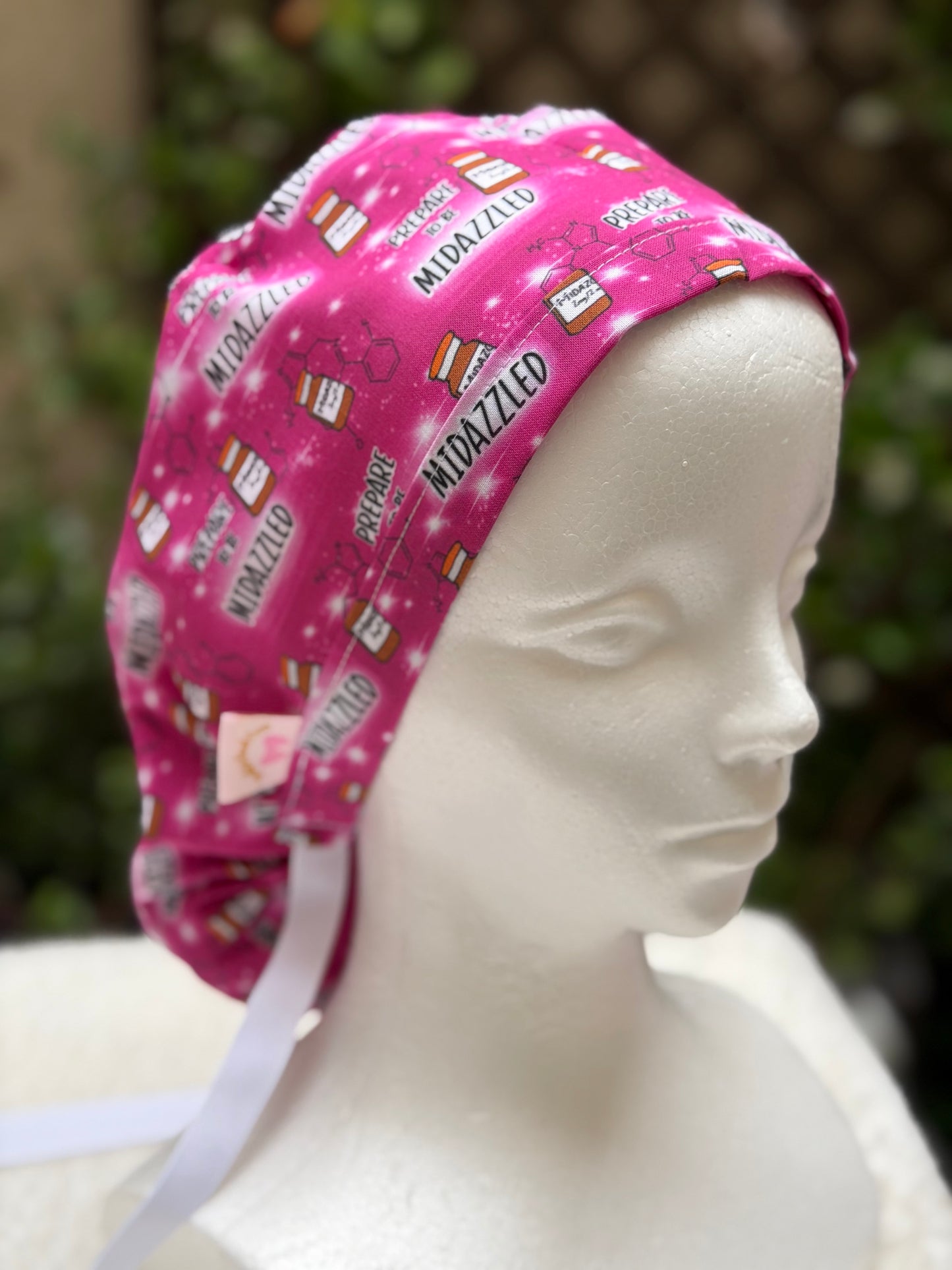Midazzled Anesthesia Ponytail Scrub Cap