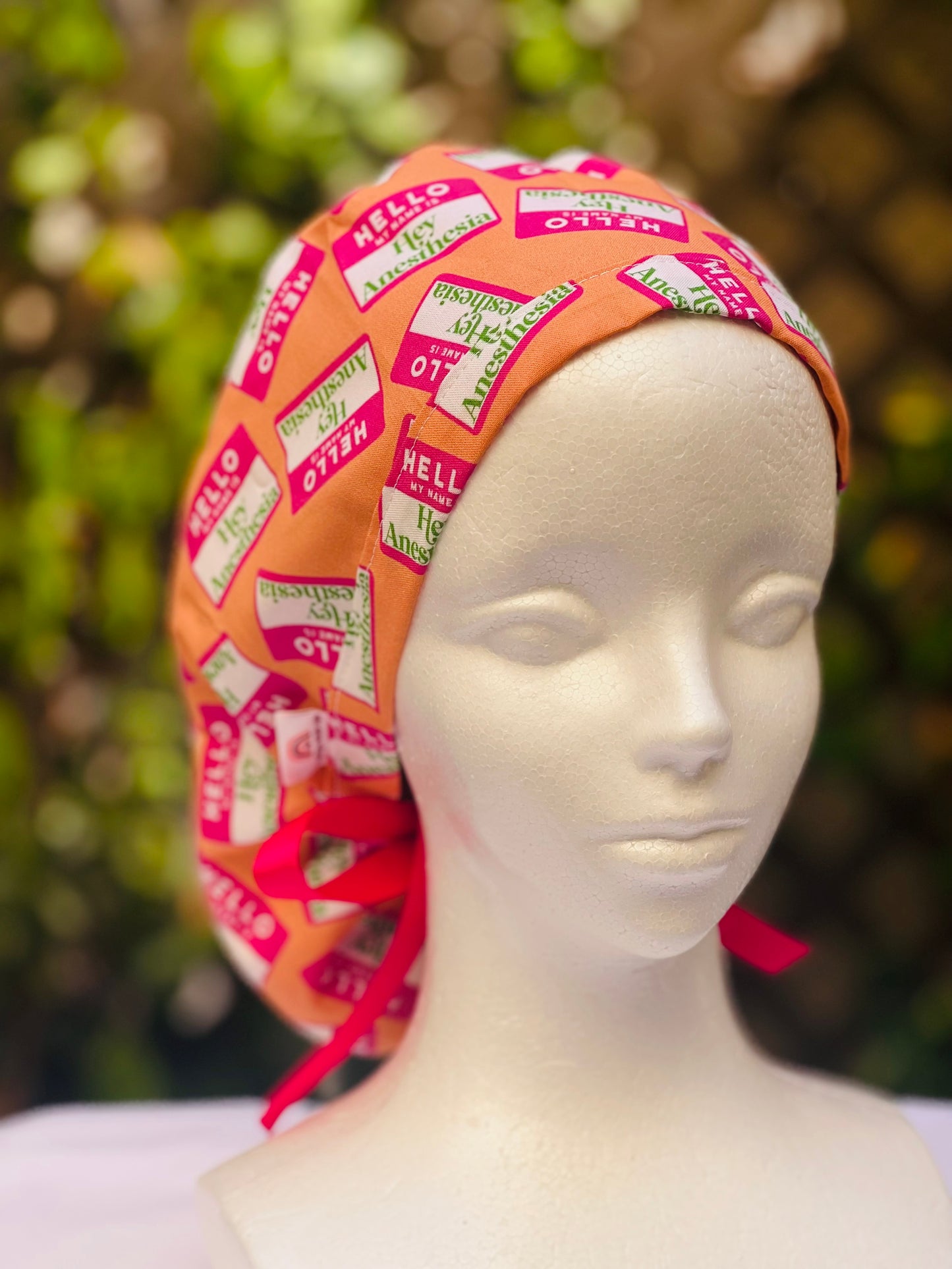 Hey Anesthesia Ponytail Scrub Cap