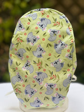 Load image into Gallery viewer, Koala bear ponytail scrub cap
