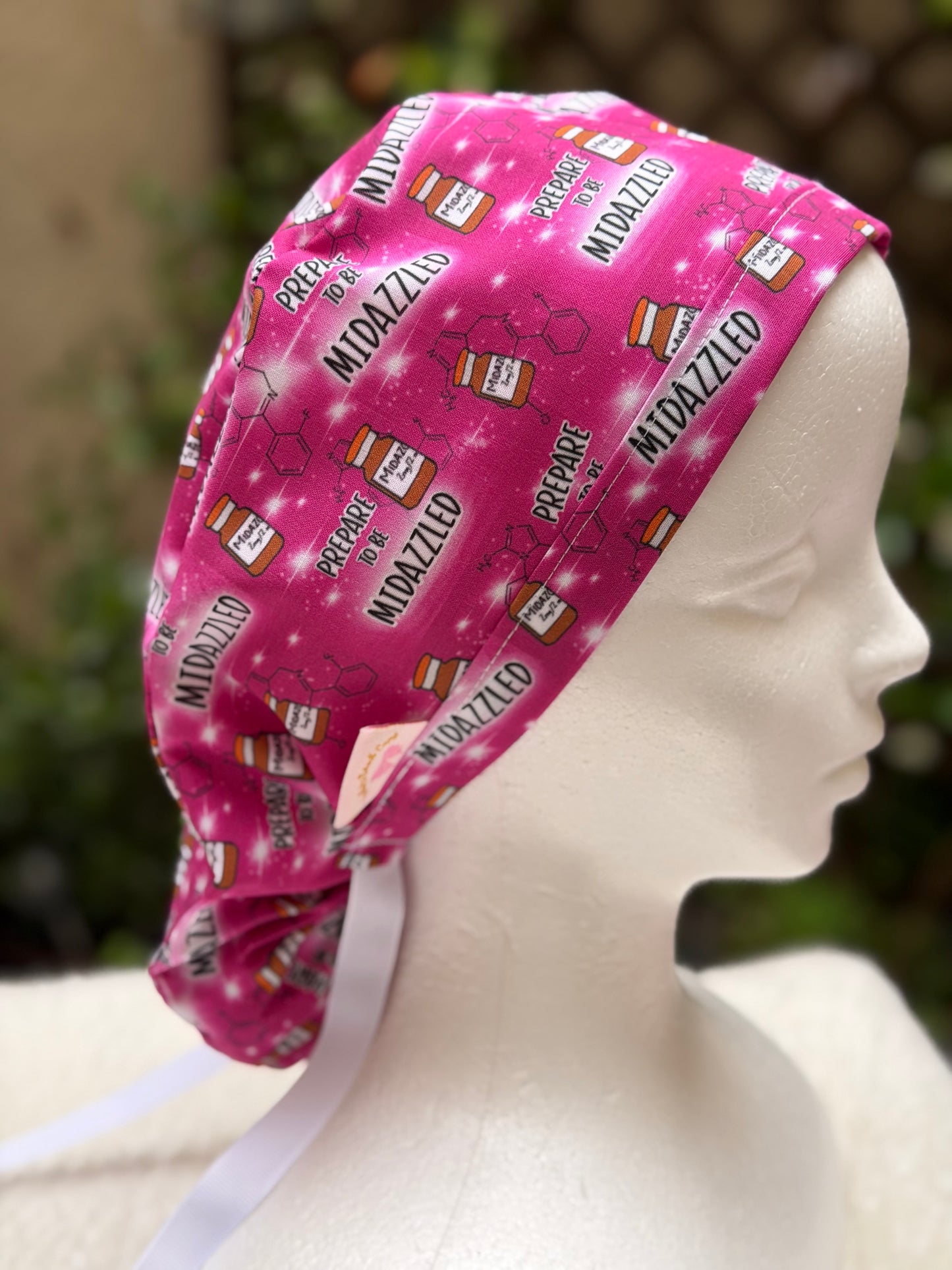 Midazzled Anesthesia Ponytail Scrub Cap