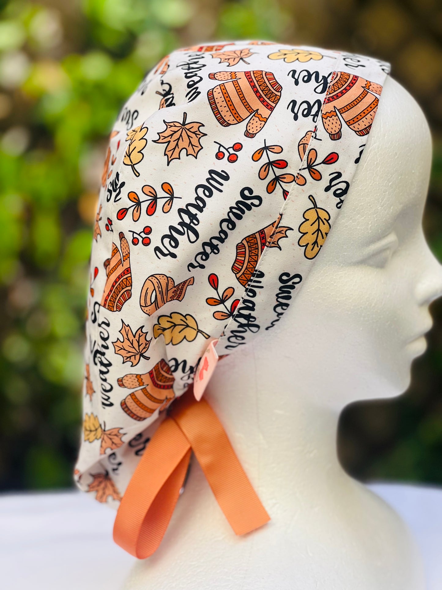 Sweater Weather Ponytail Scrub Cap