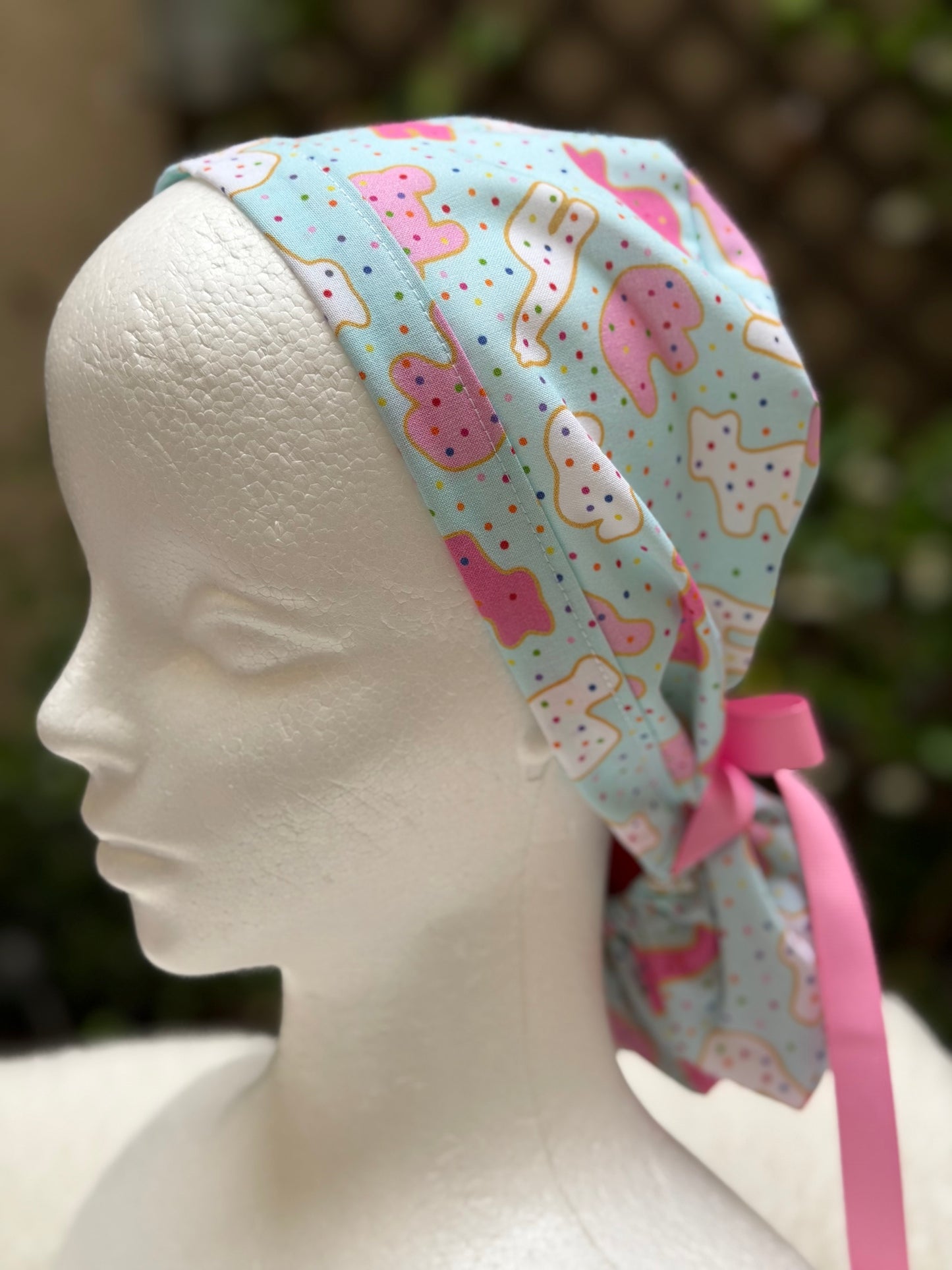 Animal Crackers Ponytail Scrub Cap