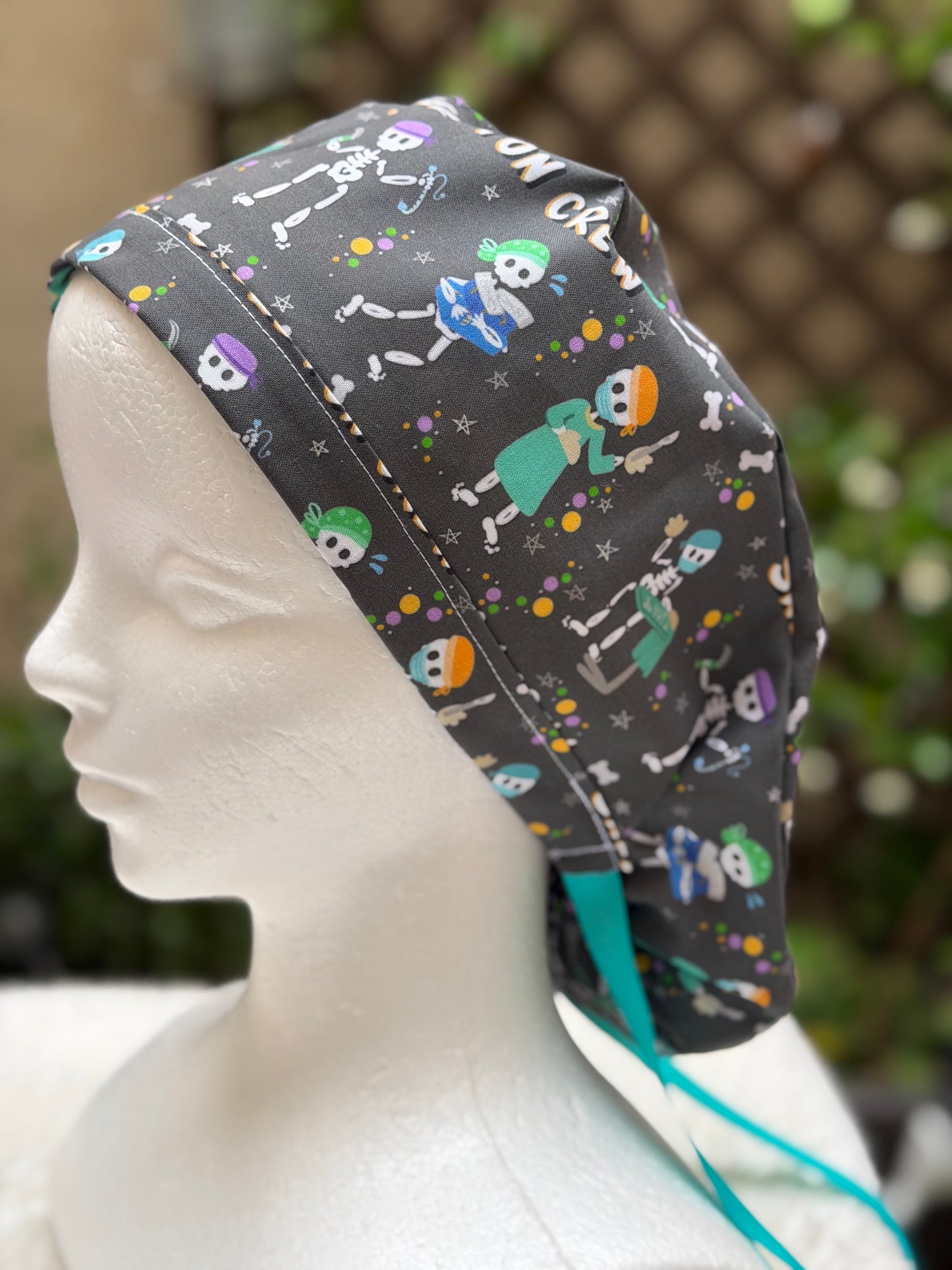 The Skeleton Crew Ponytail Scrub Cap