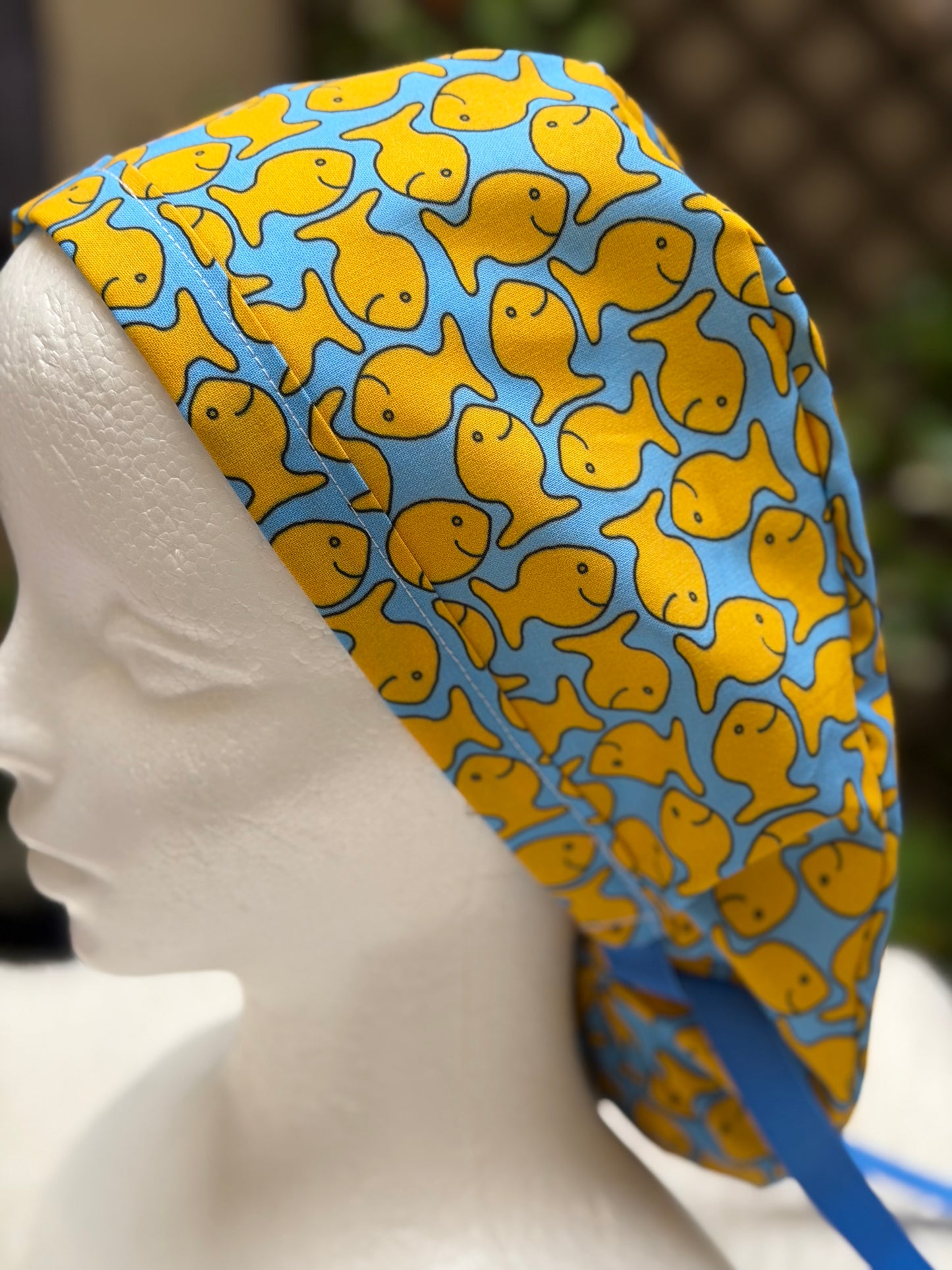 Gold fish crackers Ponytail Scrub Cap