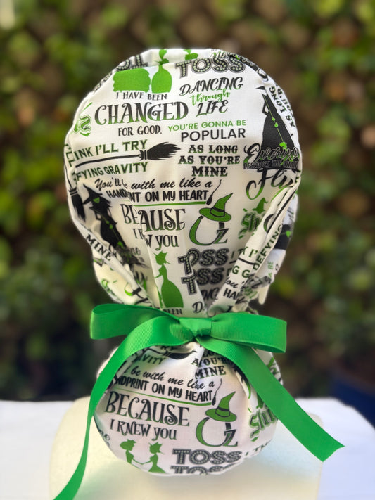 Toss toss  with Caution Ponytail Scrub Cap