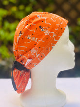 Load image into Gallery viewer, Dancing skeleton Ponytail scrub cap
