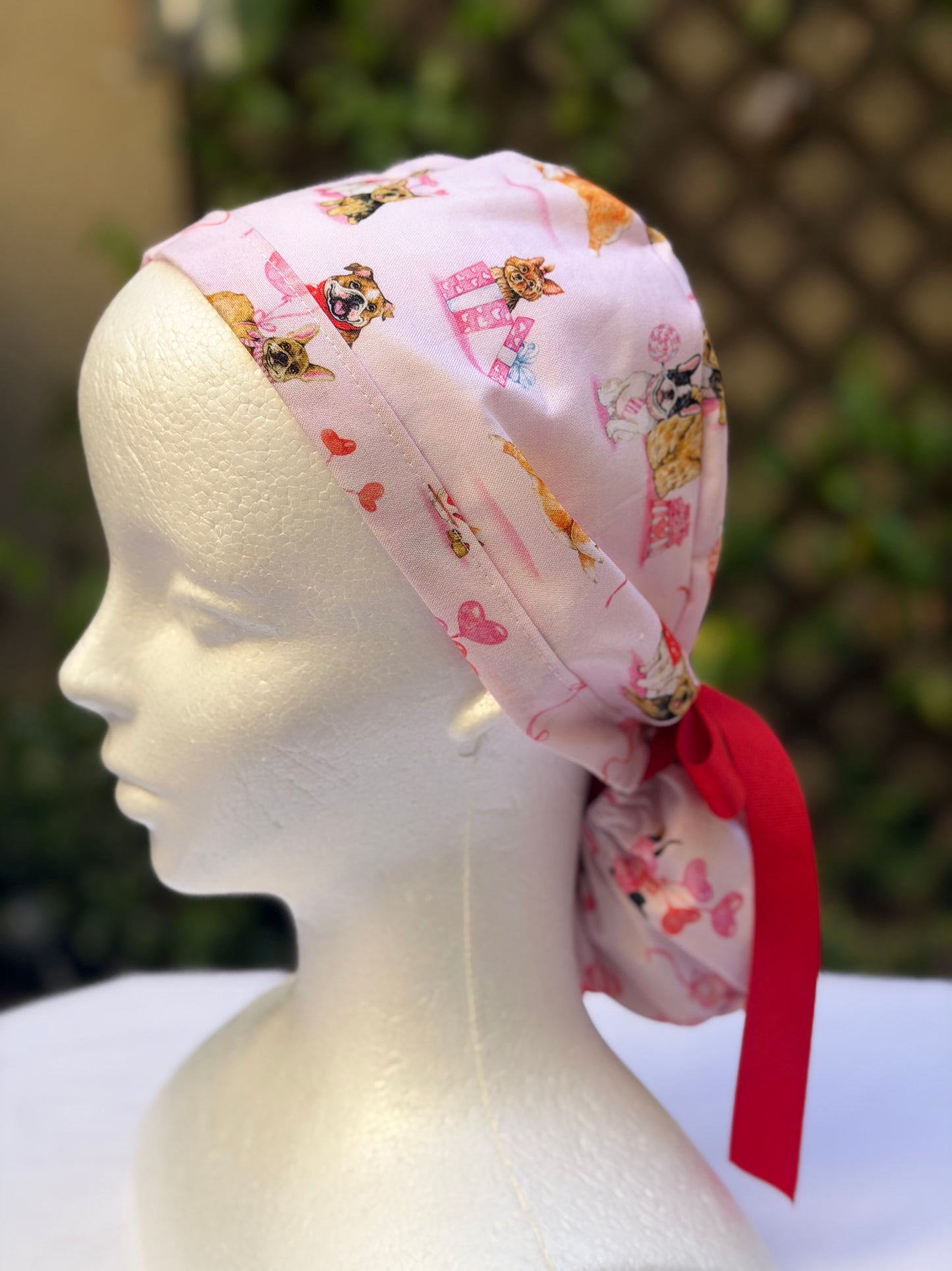 Dogs valentines  scrub cap