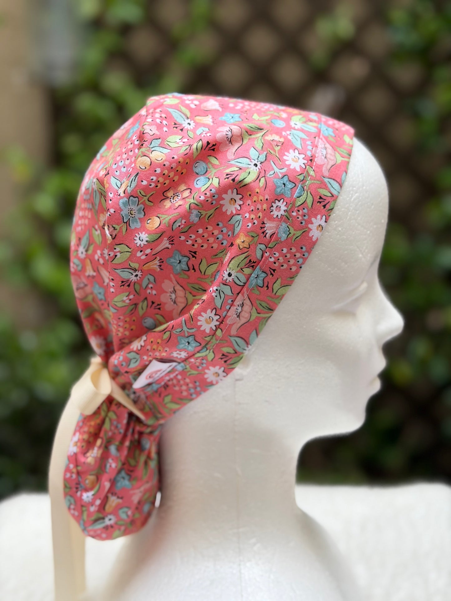 Spring 2 Ponytail Scrub Cap