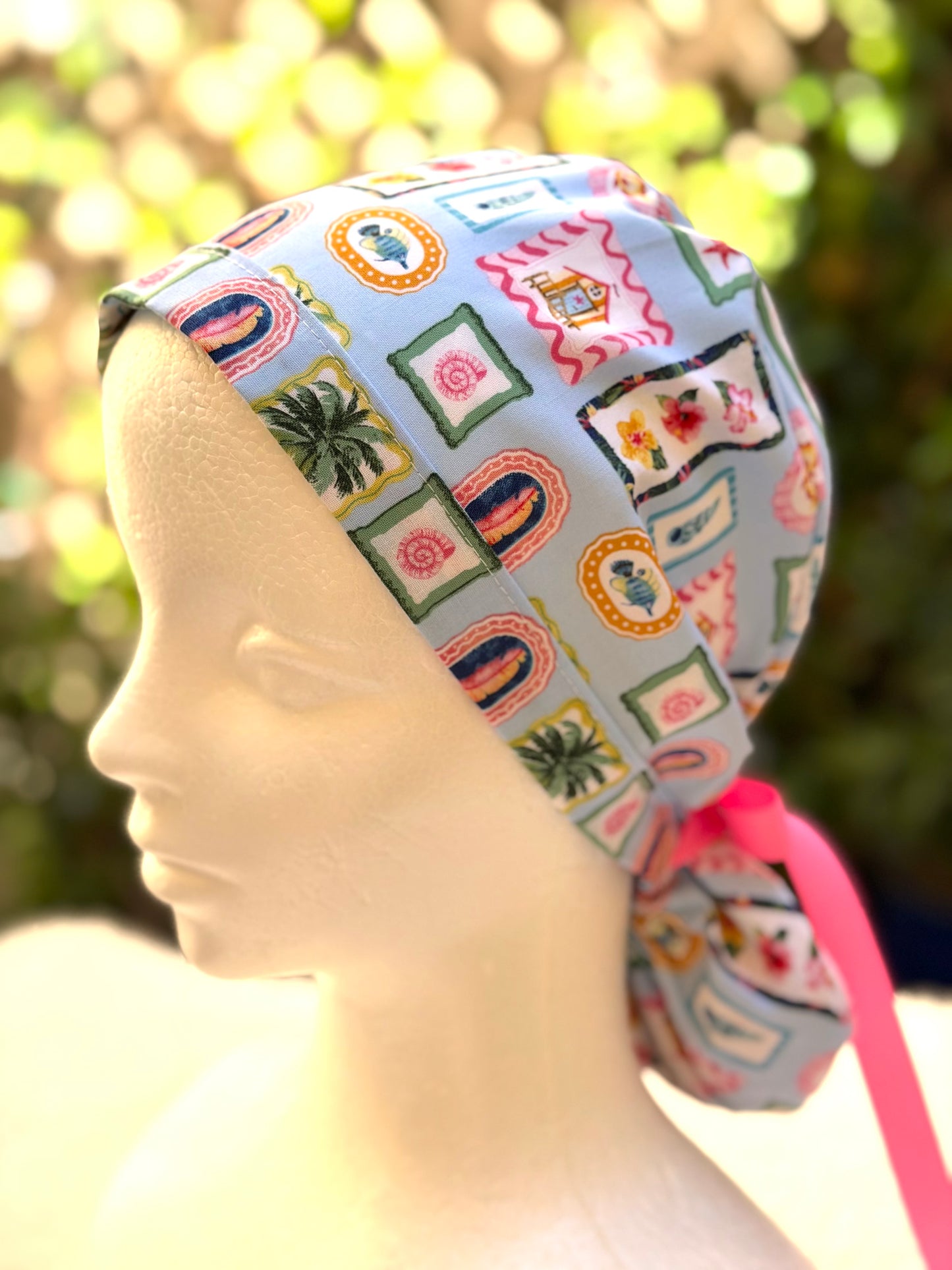 Summer Ponytail Scrub Cap
