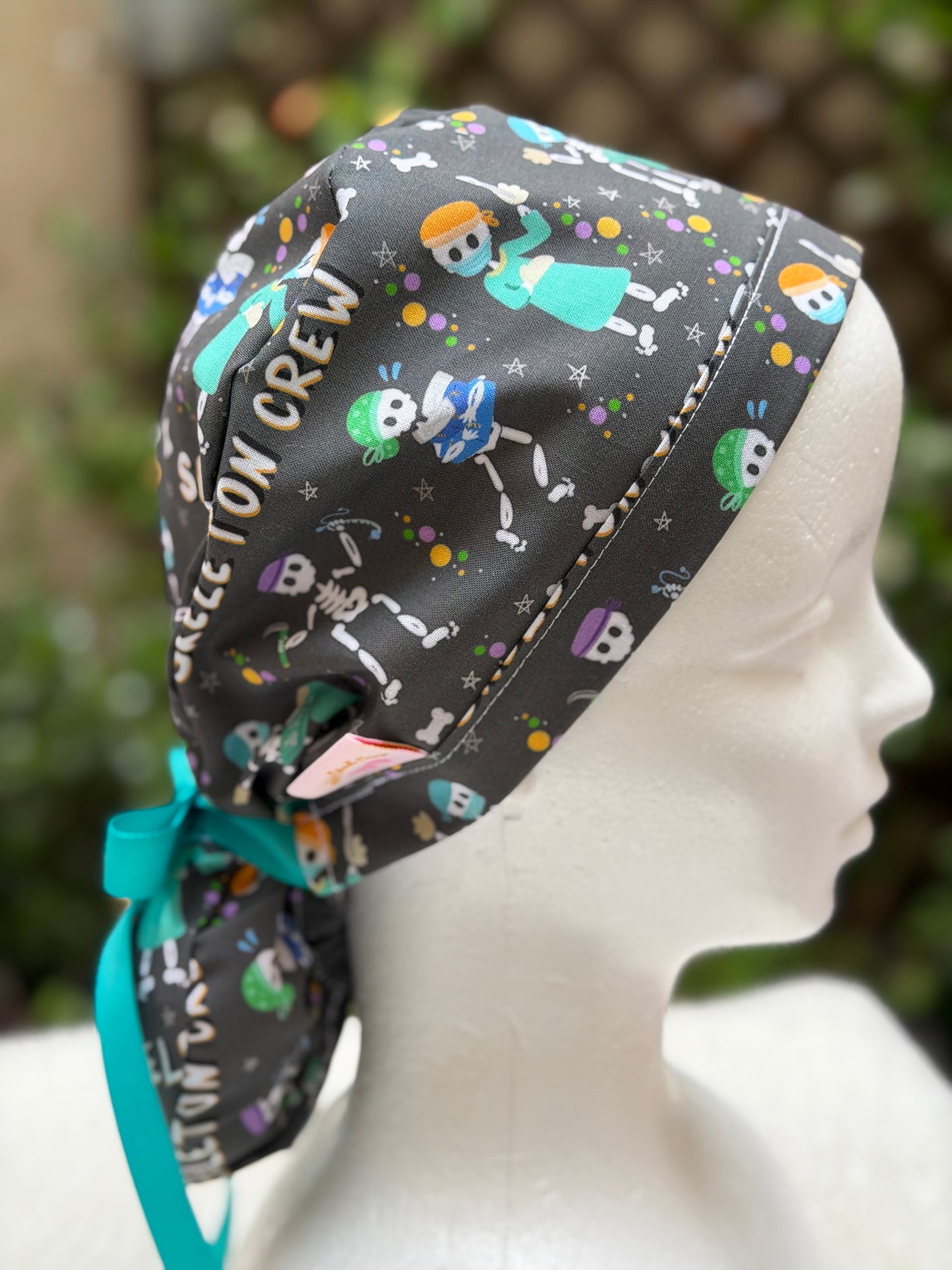 The Skeleton Crew Ponytail Scrub Cap
