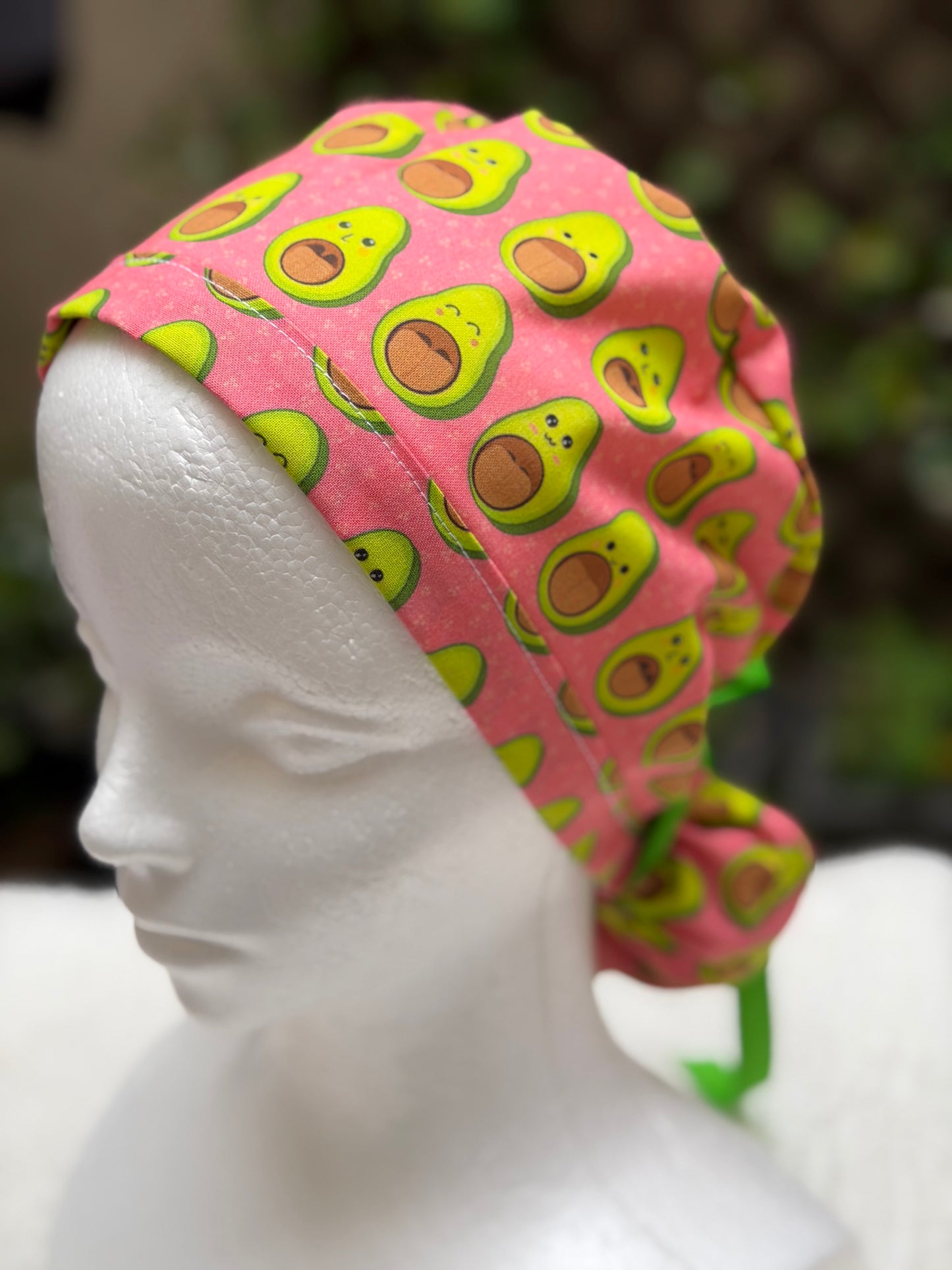Malampati Avocado Anesthesia Ponytail Scrub Cap