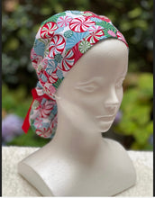 Load image into Gallery viewer, Candy Swirl ponytail scrub cap
