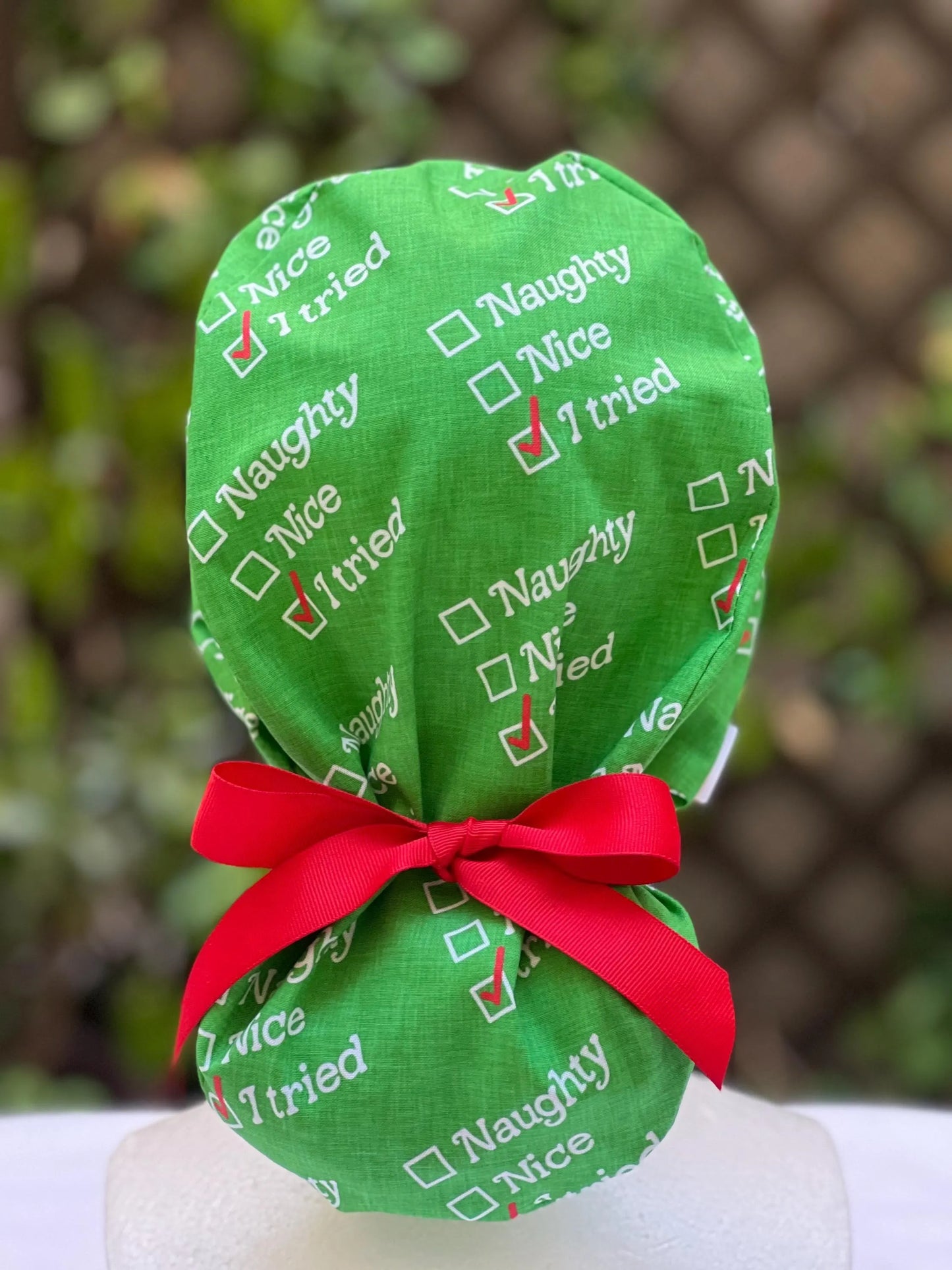 I tried Ponytail Scrub Cap