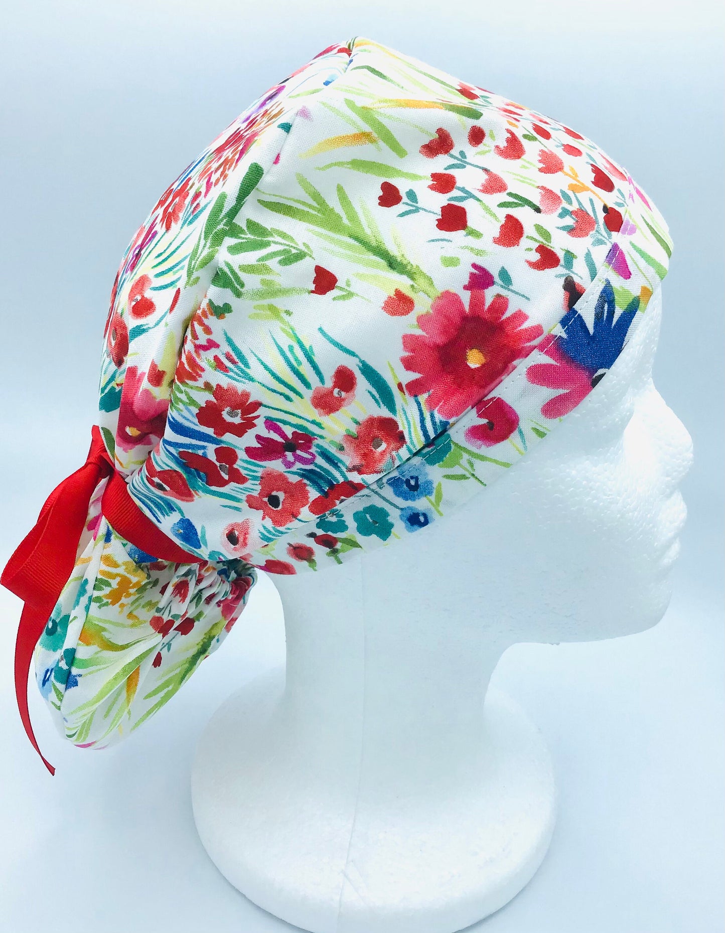 Fleur - Ponytail Scrub Cap