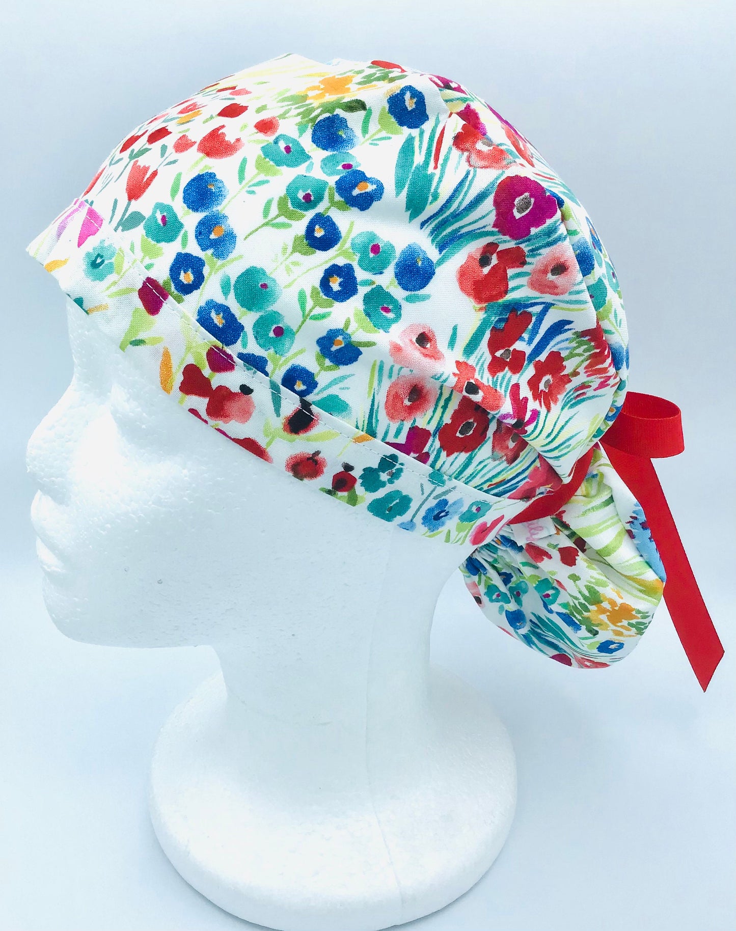 Fleur - Ponytail Scrub Cap