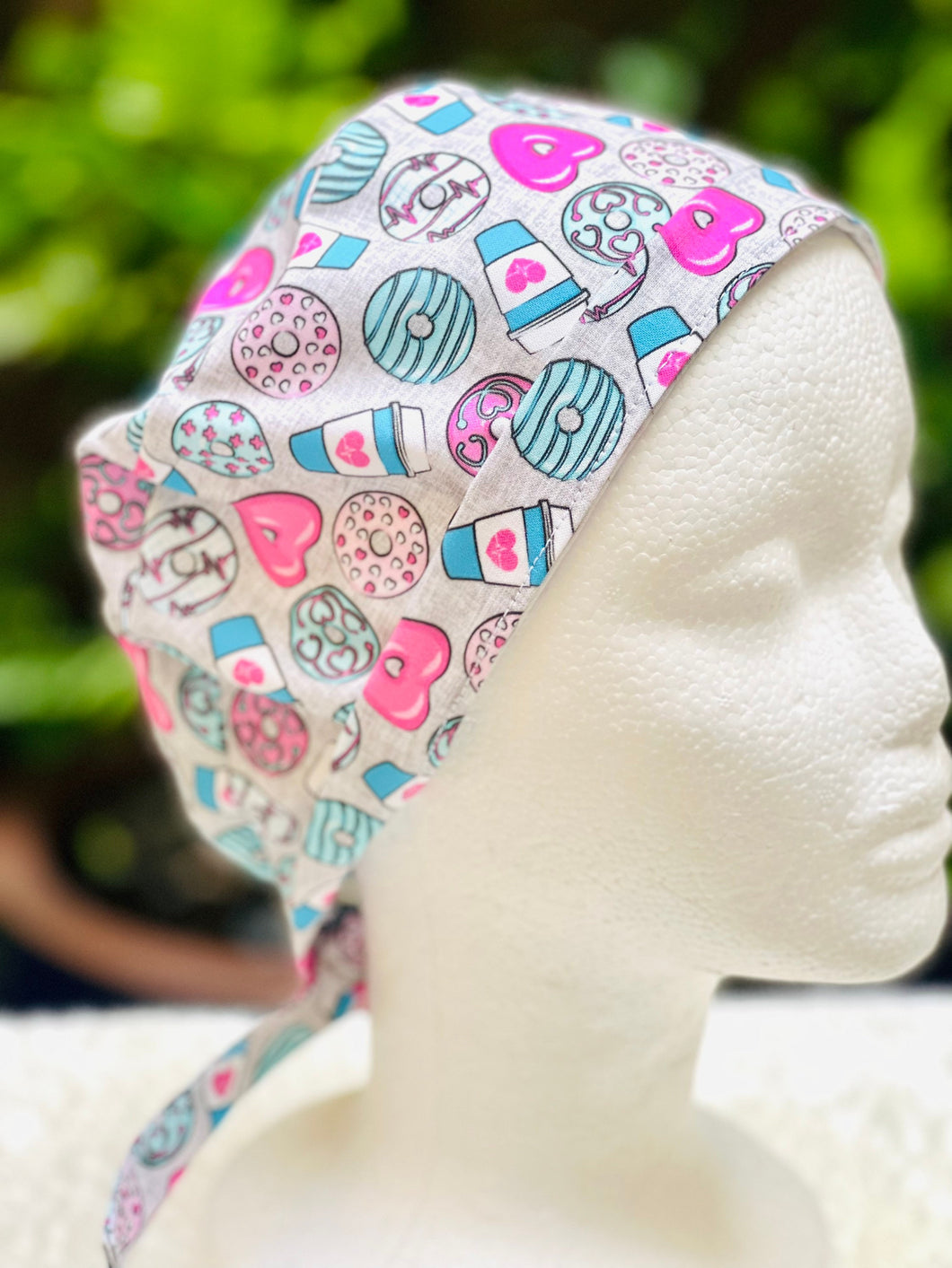 Pink Donuts and Latte - Skull Cap