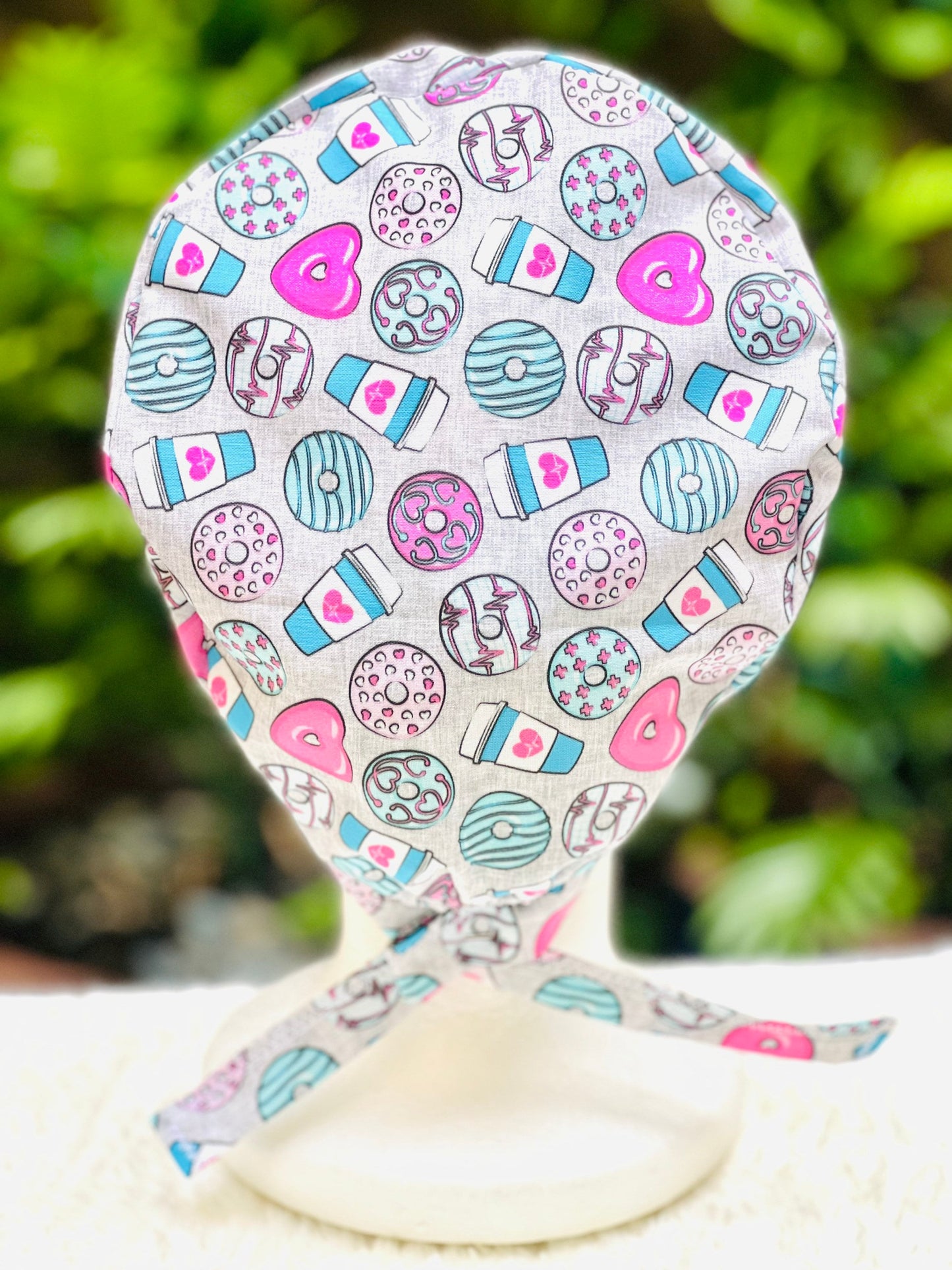 Pink Donuts and Latte - Skull Cap