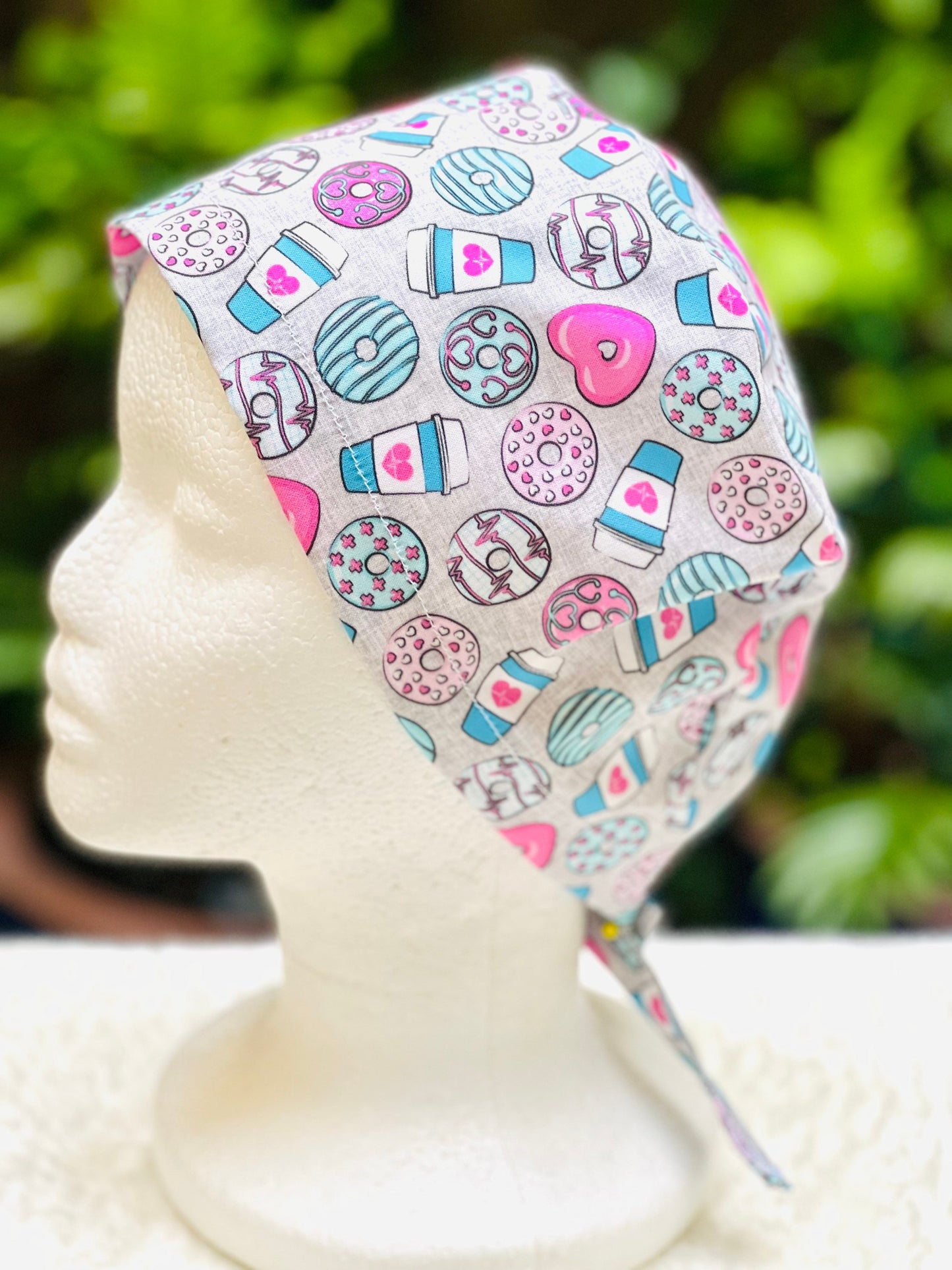 Pink Donuts and Latte - Skull Cap