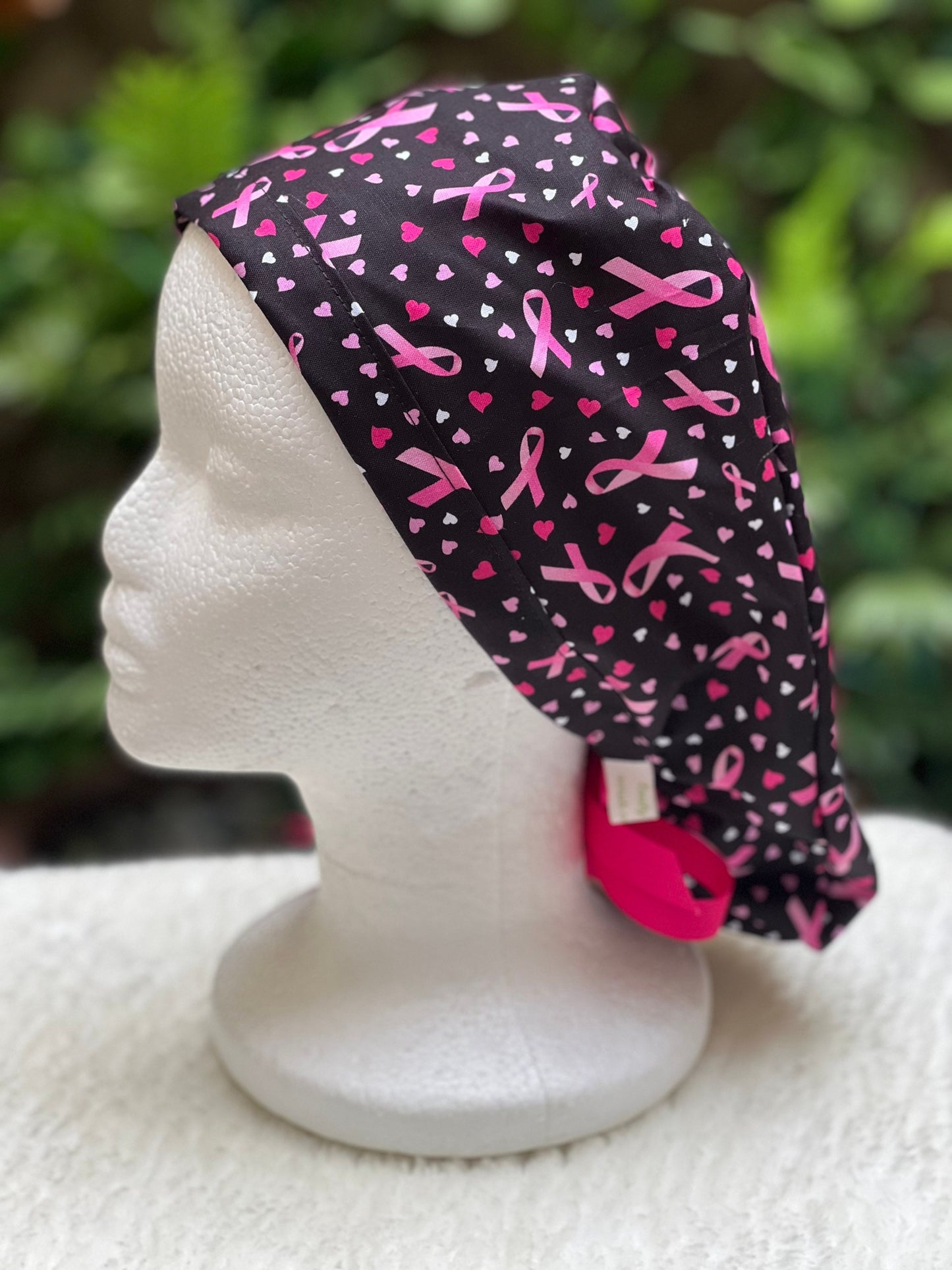 Breast Cancer Awareness (w/ Hearts) - Ponytail Cap