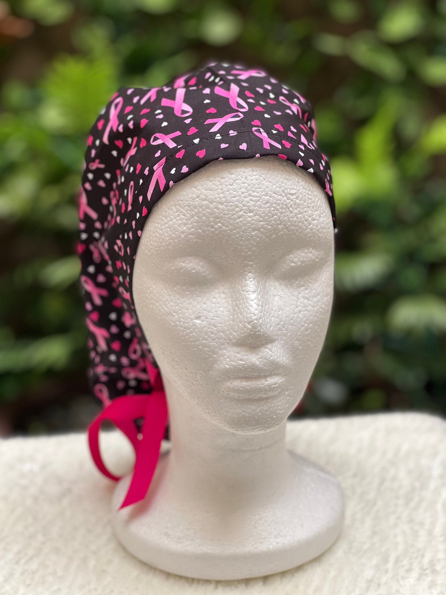 Breast Cancer Awareness (w/ Hearts) - Ponytail Cap