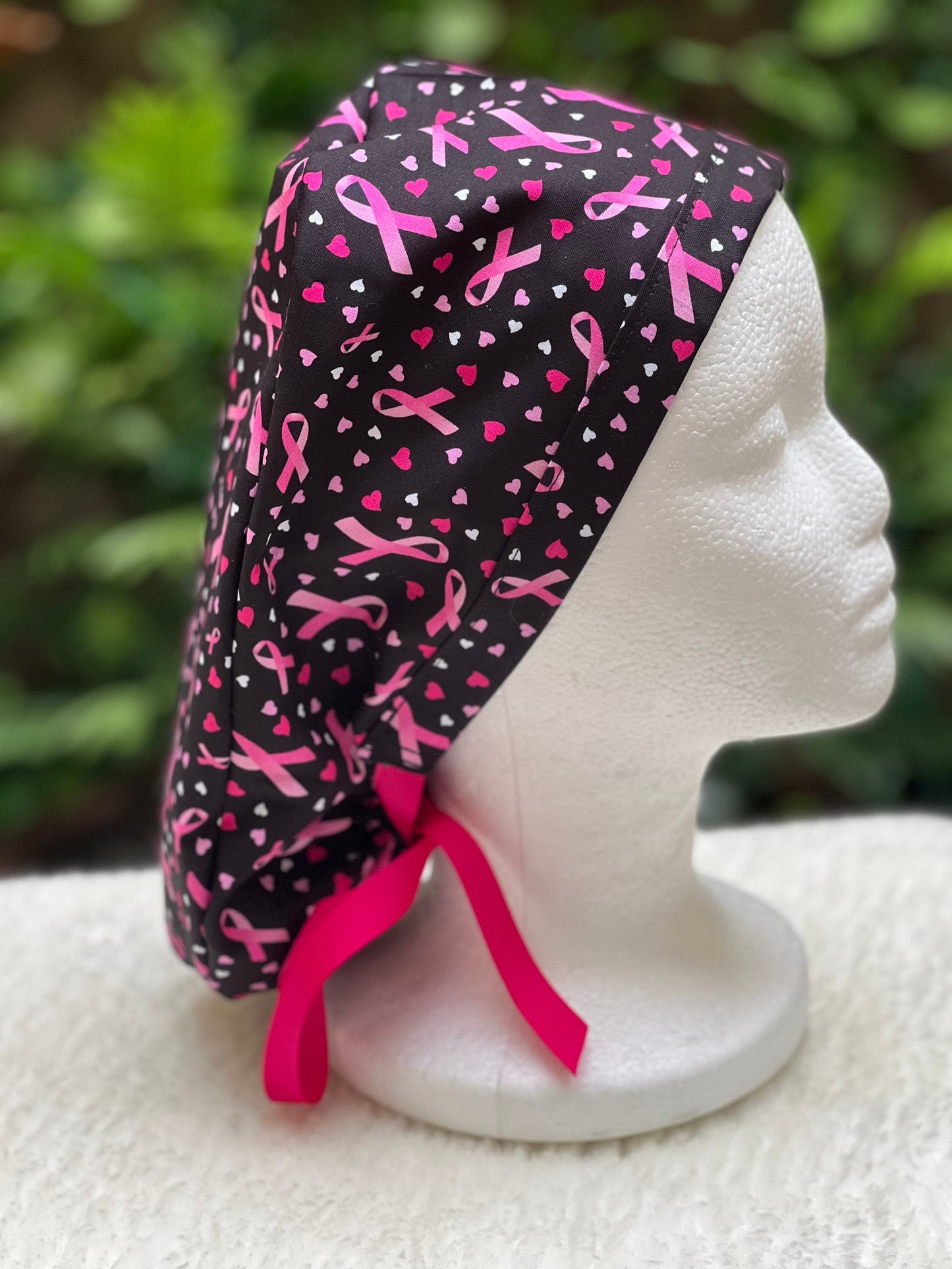 Breast Cancer Awareness (w/ Hearts) - Ponytail Cap