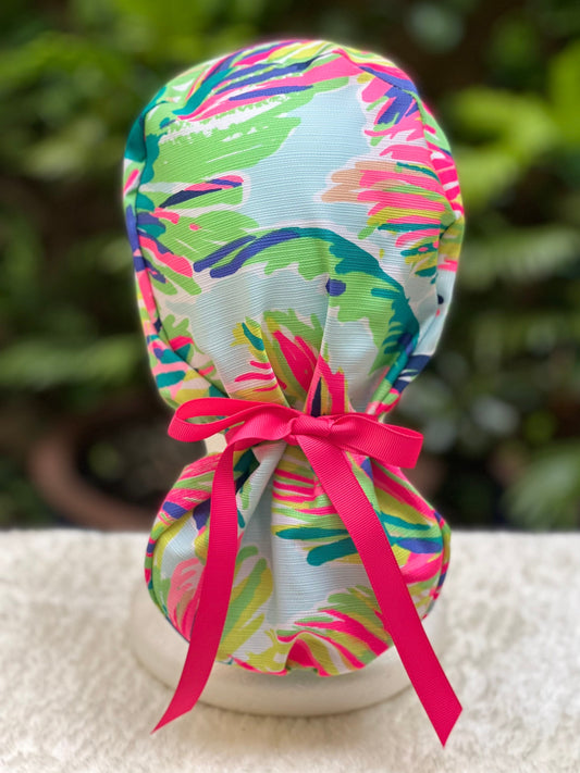 Palm Leaf Pop - Ponytail Cap