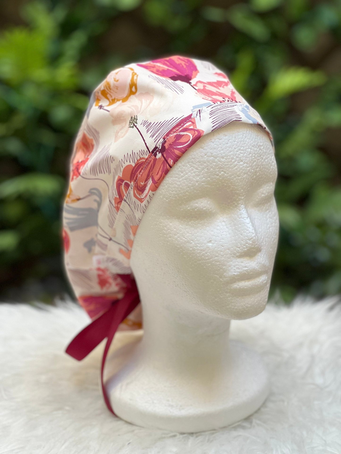 Floral Fuschia - Ponytail Cap