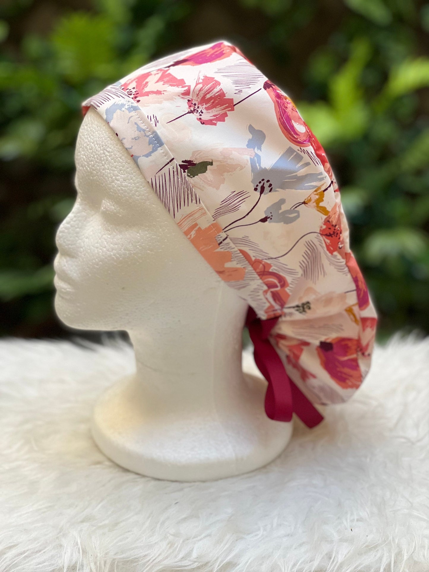 Floral Fuschia - Ponytail Cap