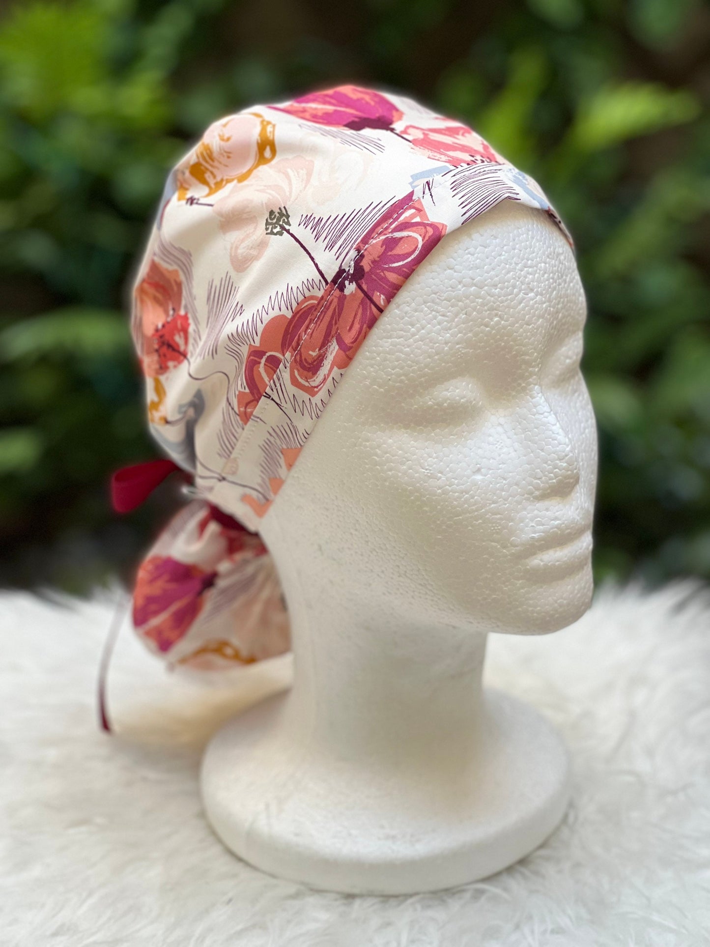 Floral Fuschia - Ponytail Cap