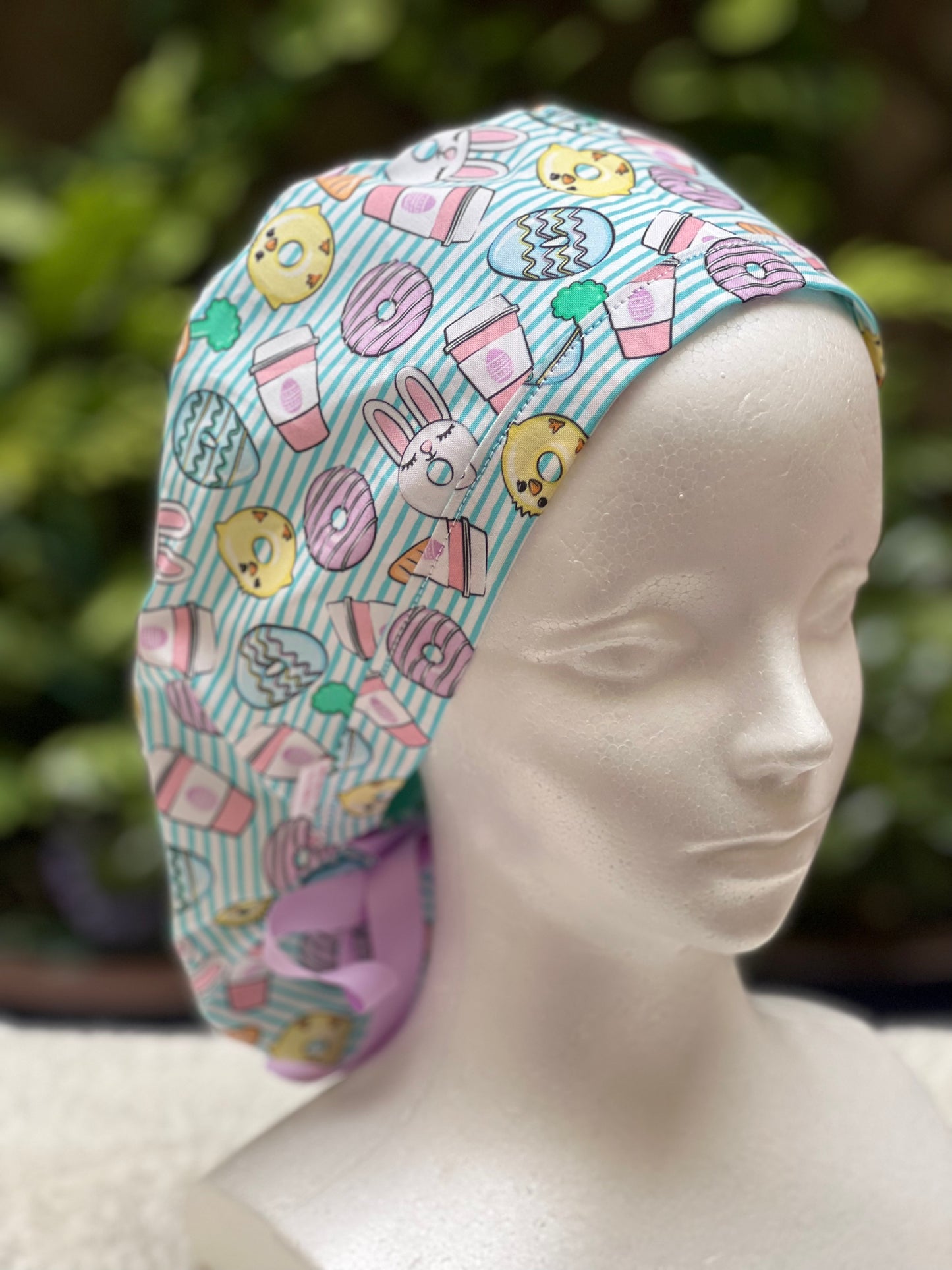 Easter Ponytail Scrub Cap