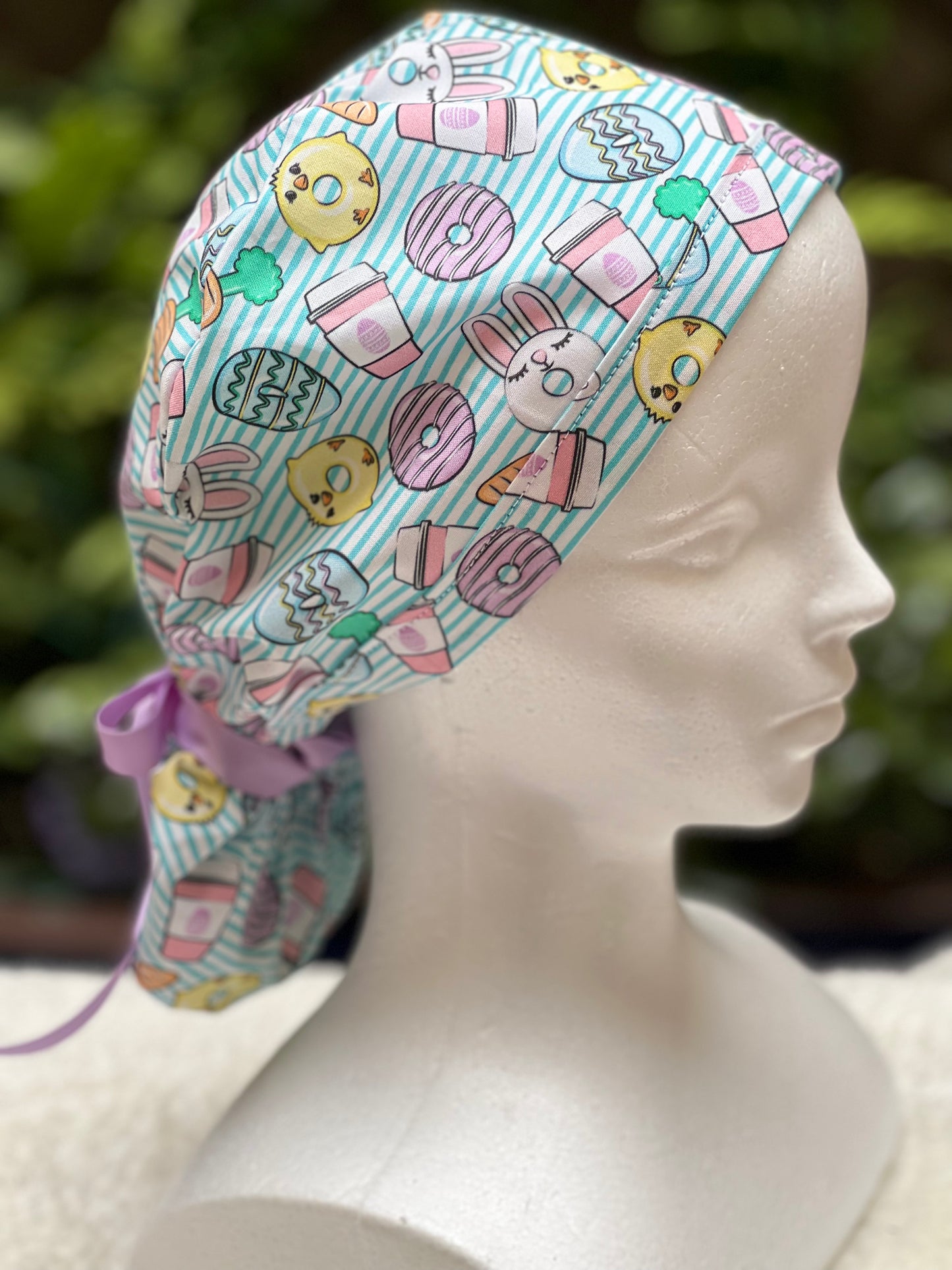 Easter Ponytail Scrub Cap