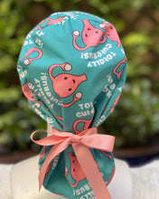 Load image into Gallery viewer, Totally Cuterus ponytail scrub cap
