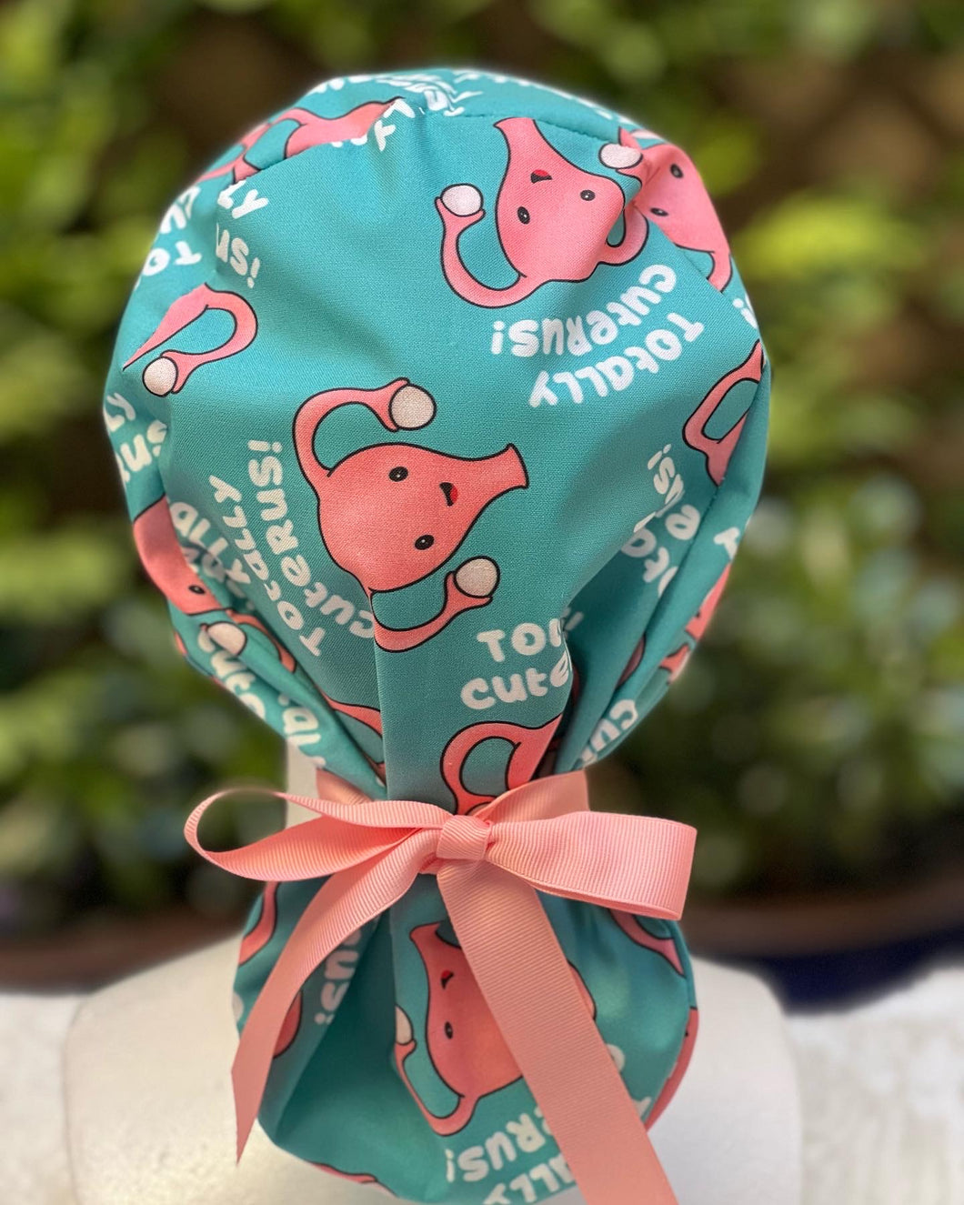 Totally Cuterus ponytail scrub cap