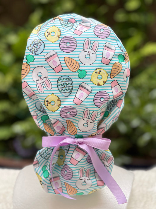Easter Ponytail Scrub Cap