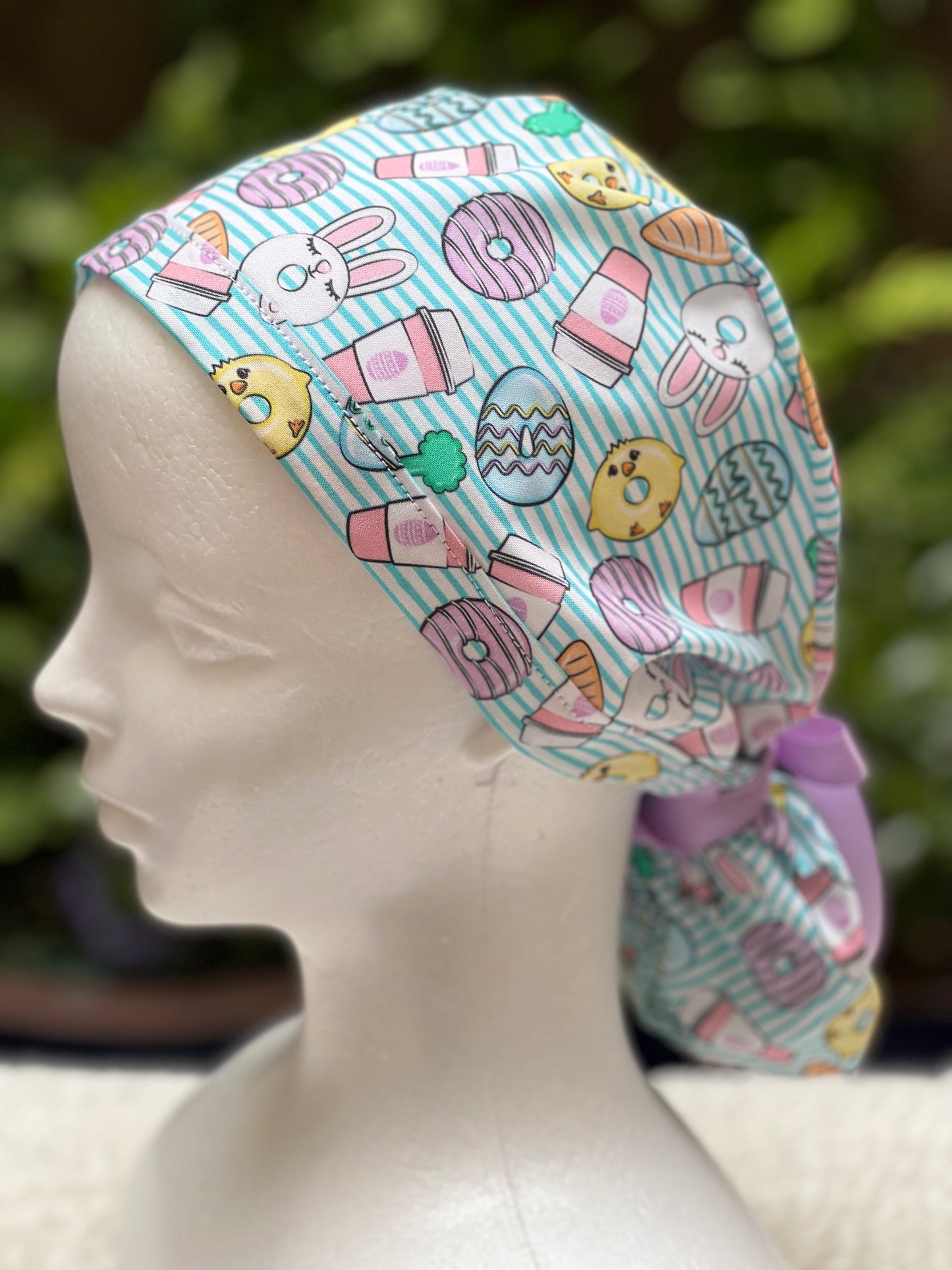 Easter Ponytail Scrub Cap