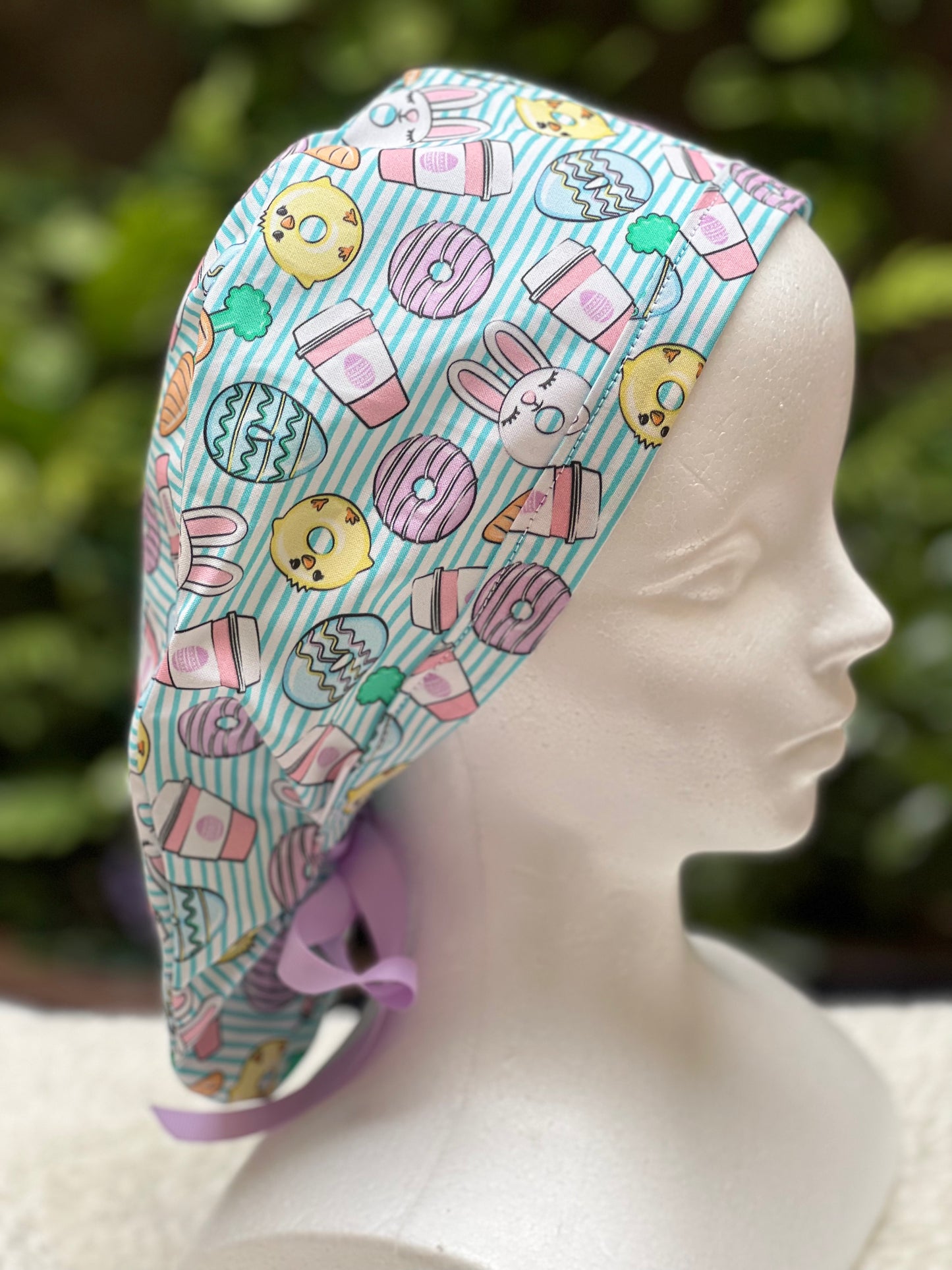 Easter Ponytail Scrub Cap