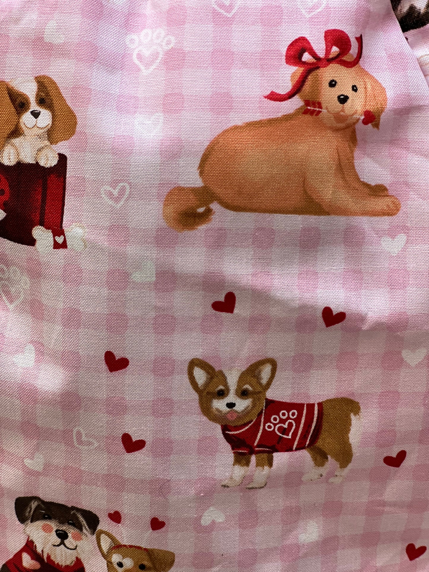 Cute puppy Valentines scrub cap
