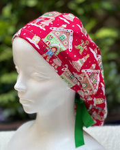 Load image into Gallery viewer, Gingerbread ponytail scrub cap
